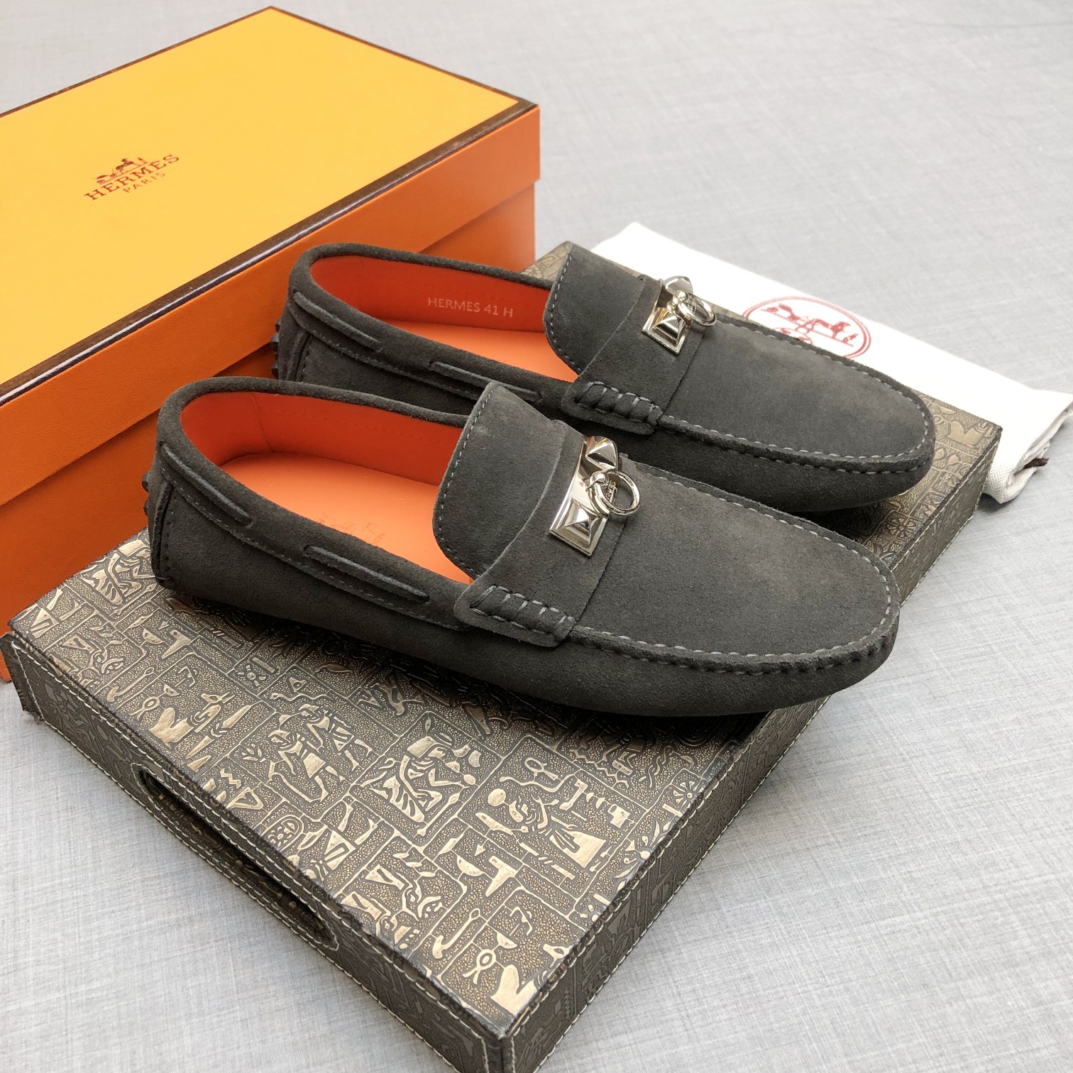 Hermes Mens Loafers Shoes-0019 38-45