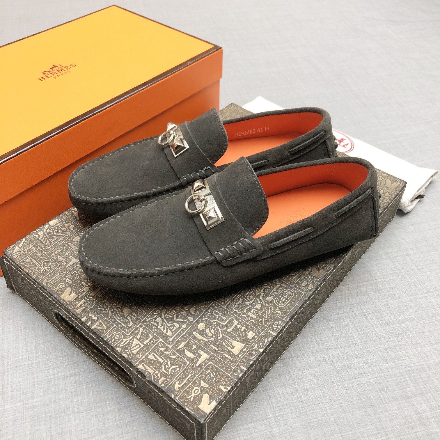 Hermes Mens Loafers Shoes-0019 38-45