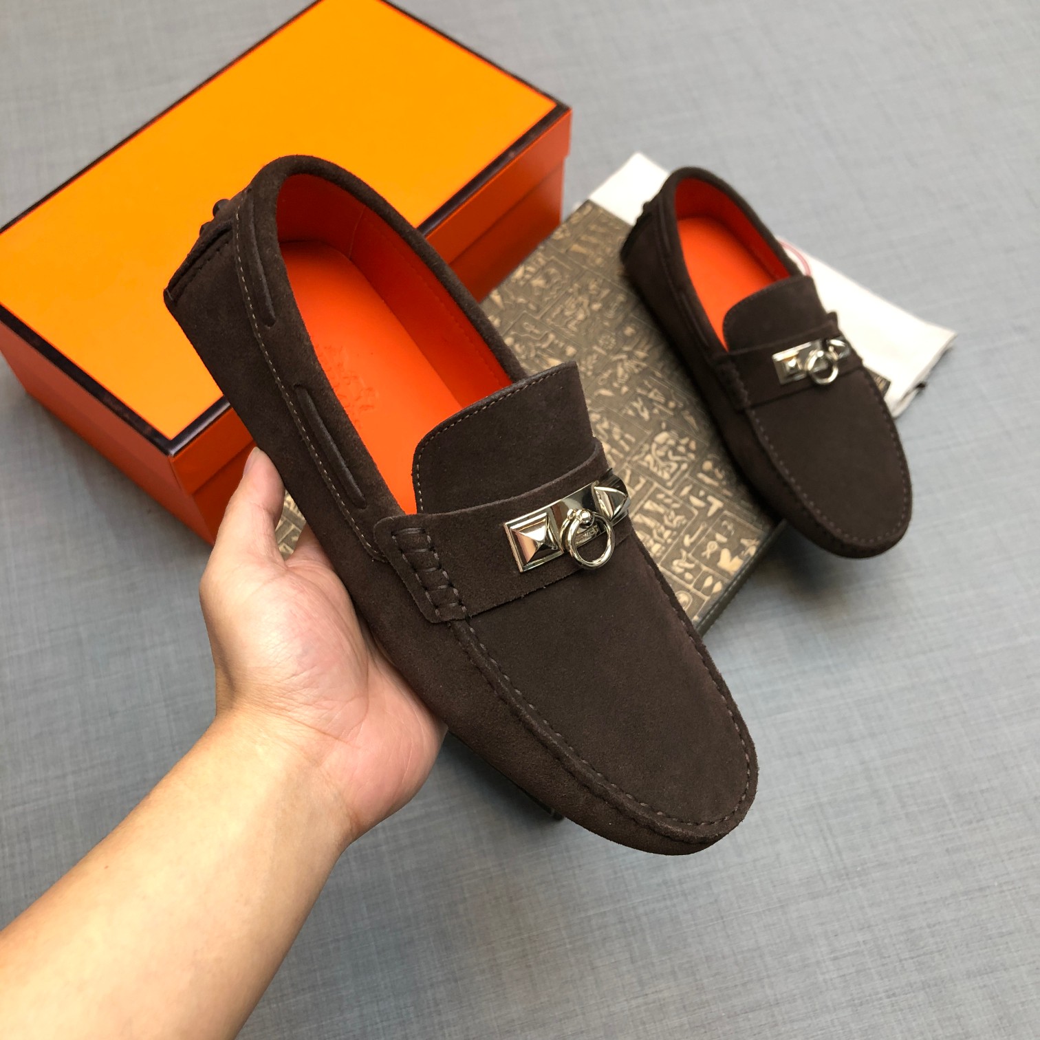 Hermes Mens Loafers Shoes-0020 38-45