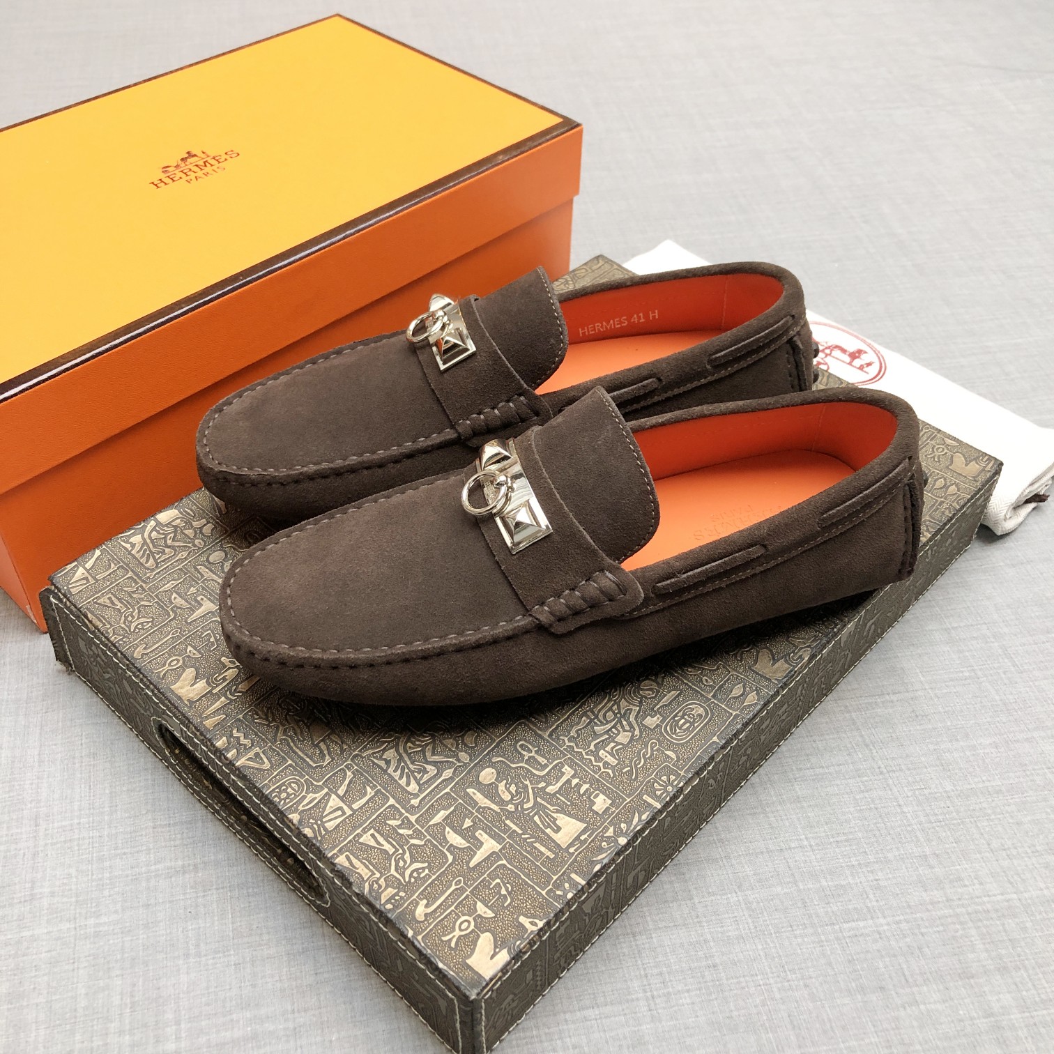 Hermes Mens Loafers Shoes-0020 38-45