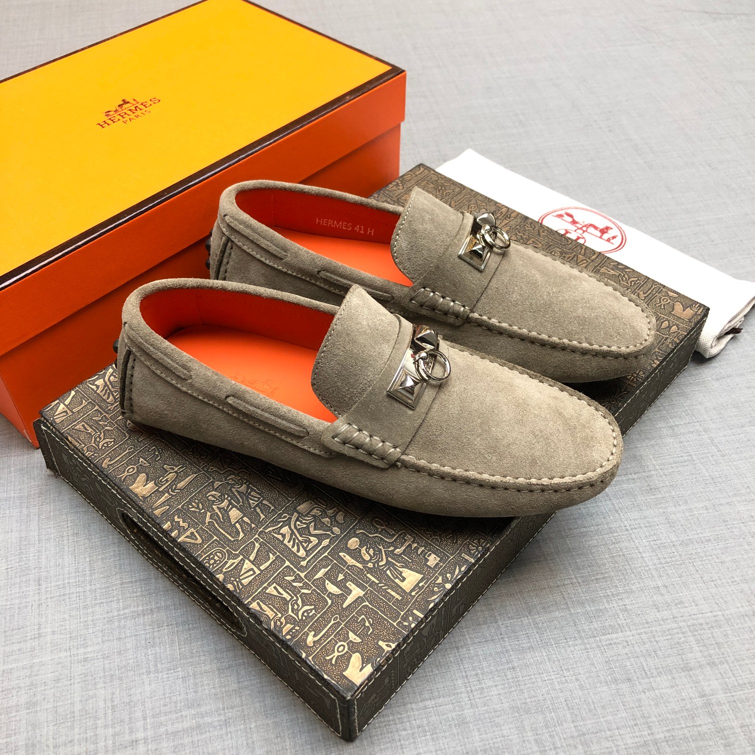 Hermes Mens Loafers Shoes-0021 38-45