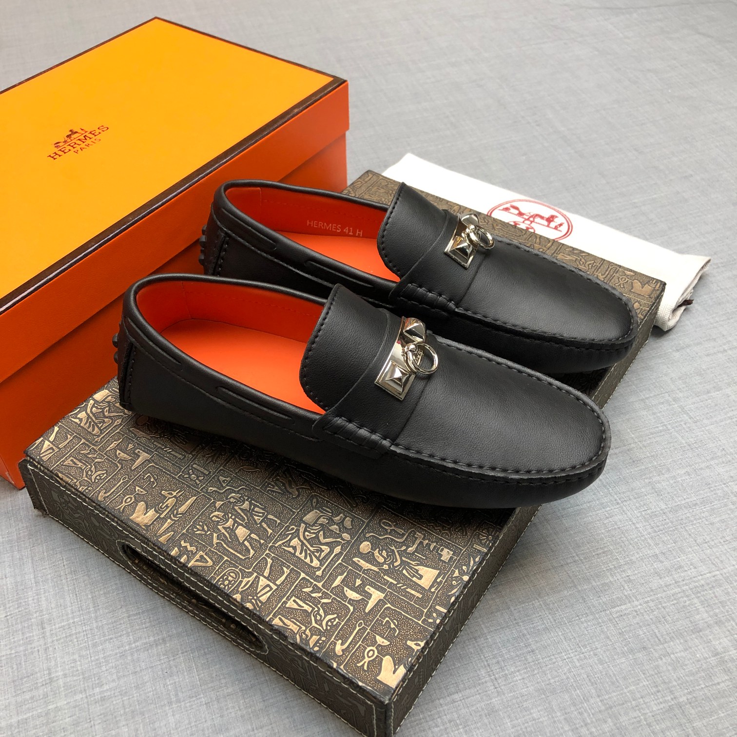 Hermes Mens Loafers Shoes-0024 38-45