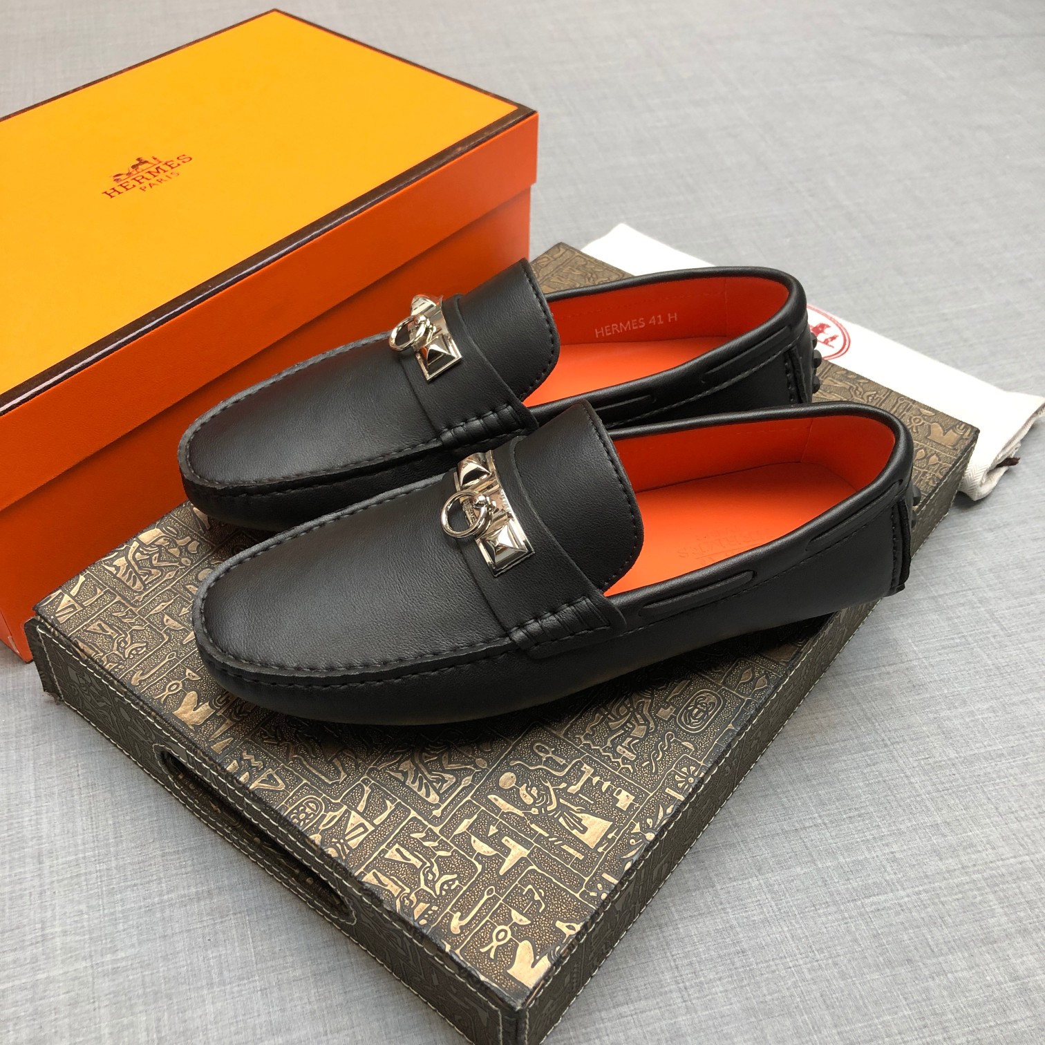 Hermes Mens Loafers Shoes-0024 38-45