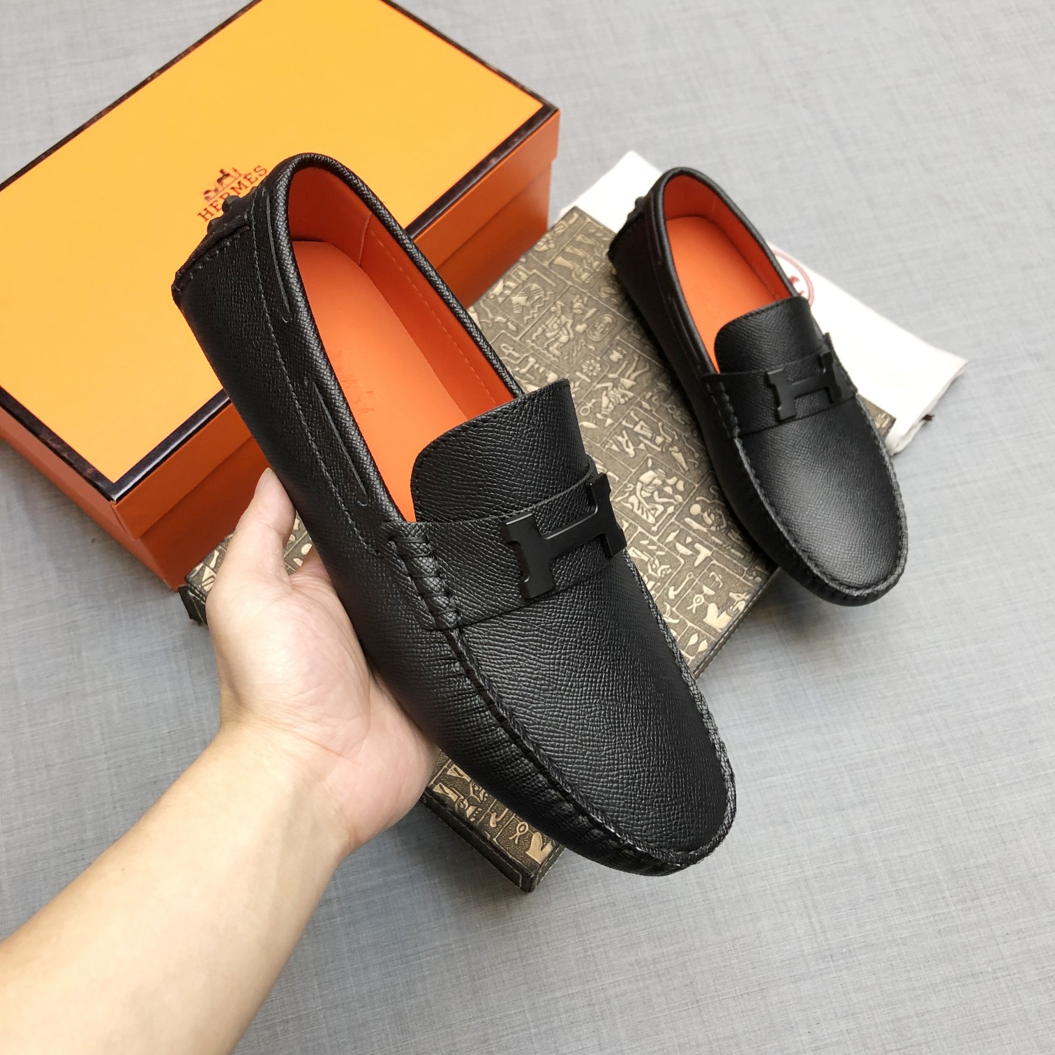 Hermes Mens Loafers Shoes-0025 38-45