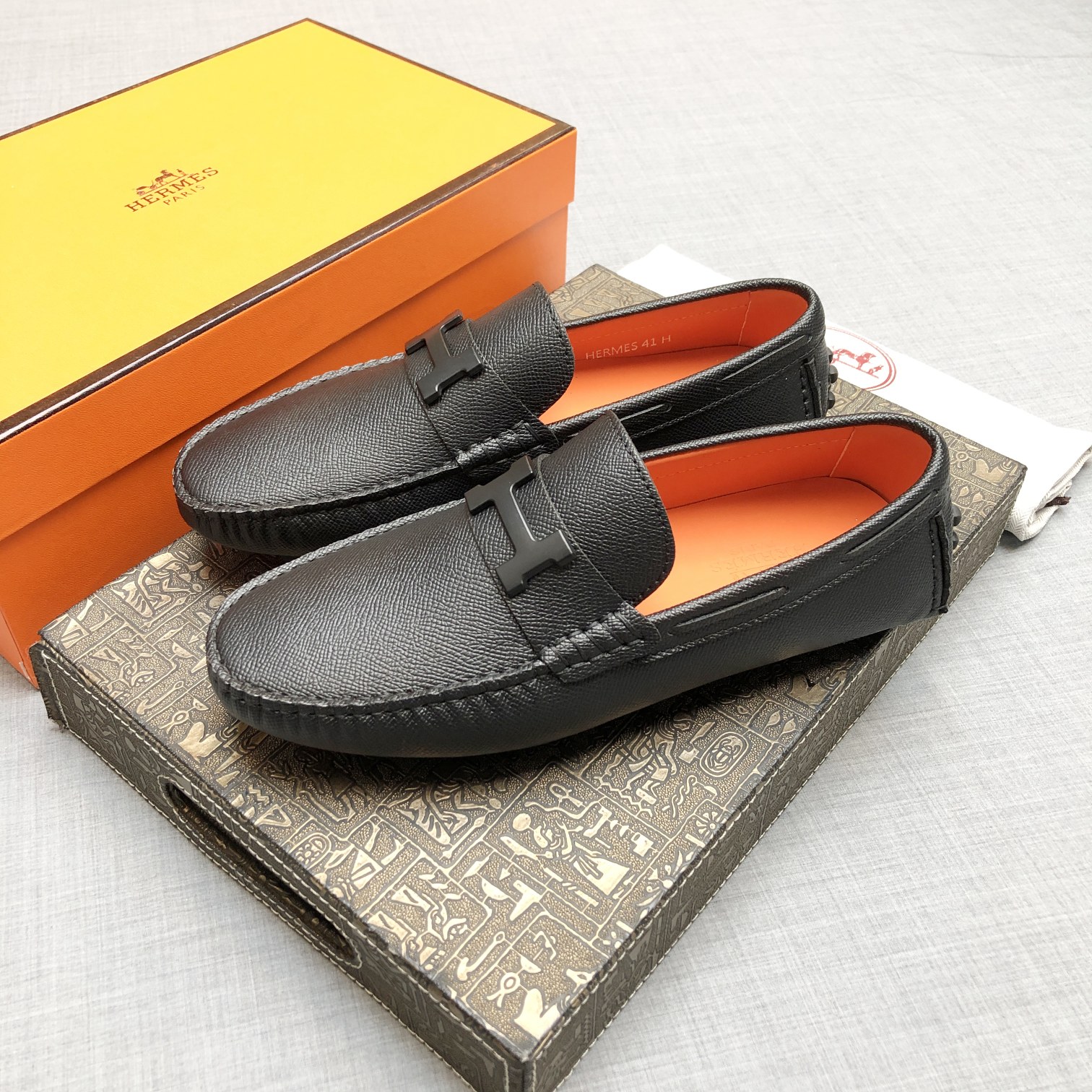 Hermes Mens Loafers Shoes-0025 38-45