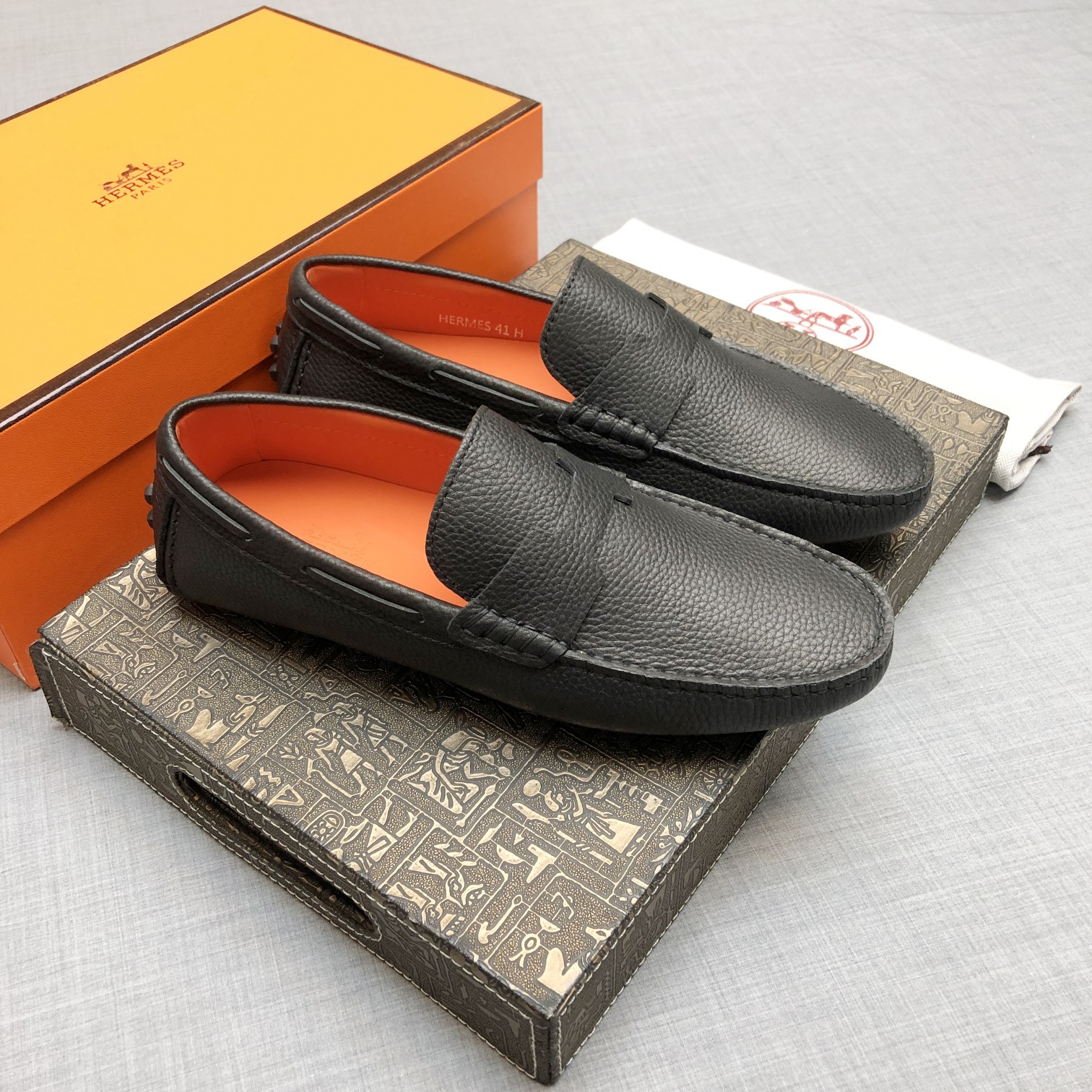 Hermes Mens Loafers Shoes-0026 38-45