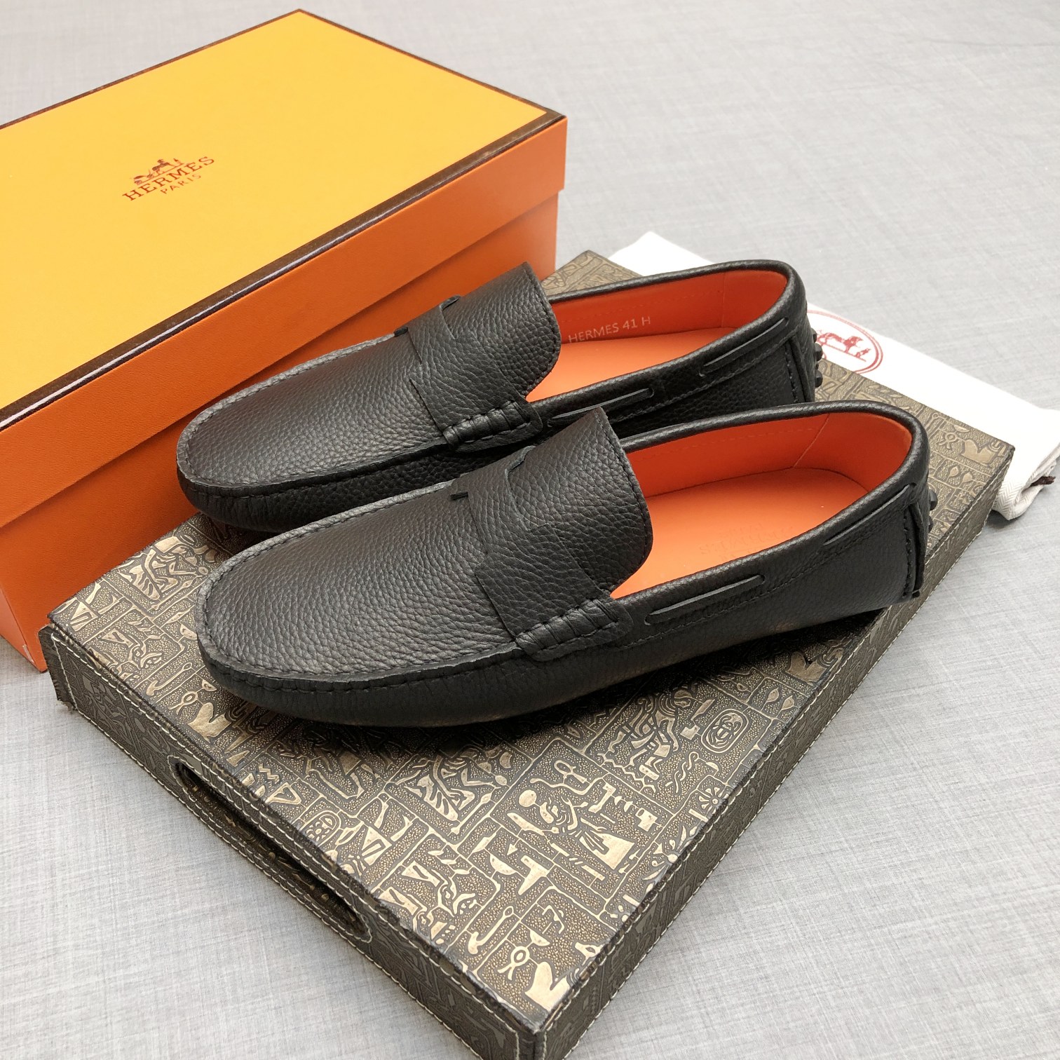 Hermes Mens Loafers Shoes-0026 38-45