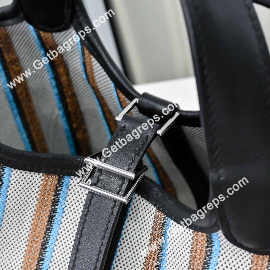 Hermes Picotin Lock Black Swift Leather With Canvas