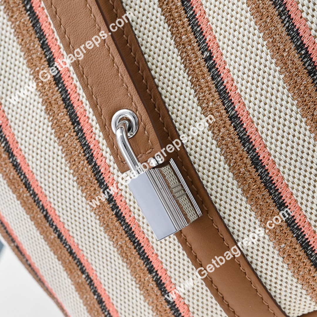 Hermes Picotin Lock Brown Swift Leather With Canvas
