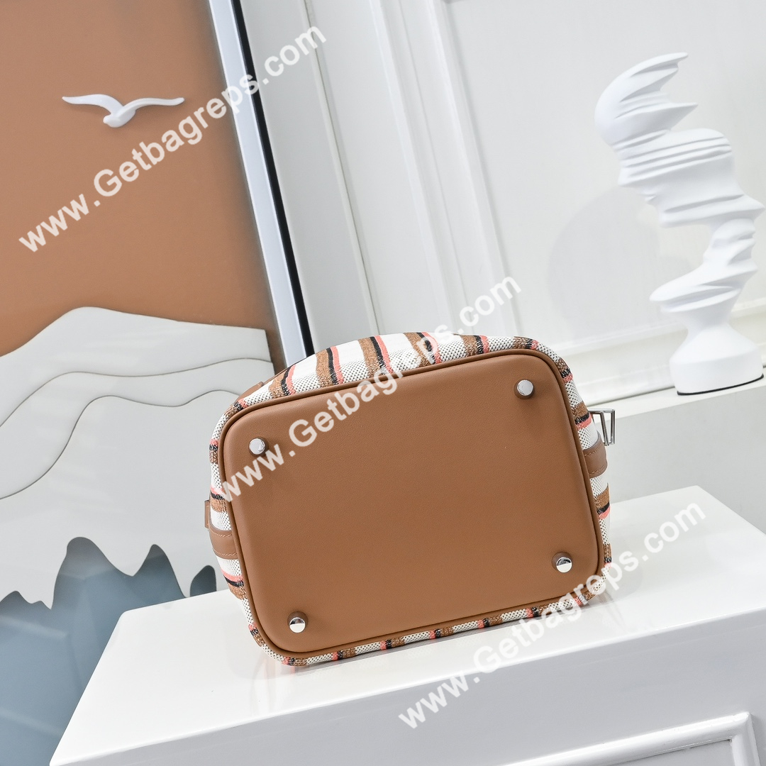 Hermes Picotin Lock Brown Swift Leather With Canvas