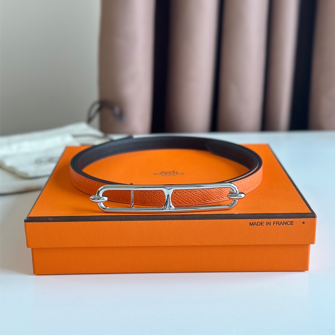 Hermes Women Leather Belt Width 1.3cm 038