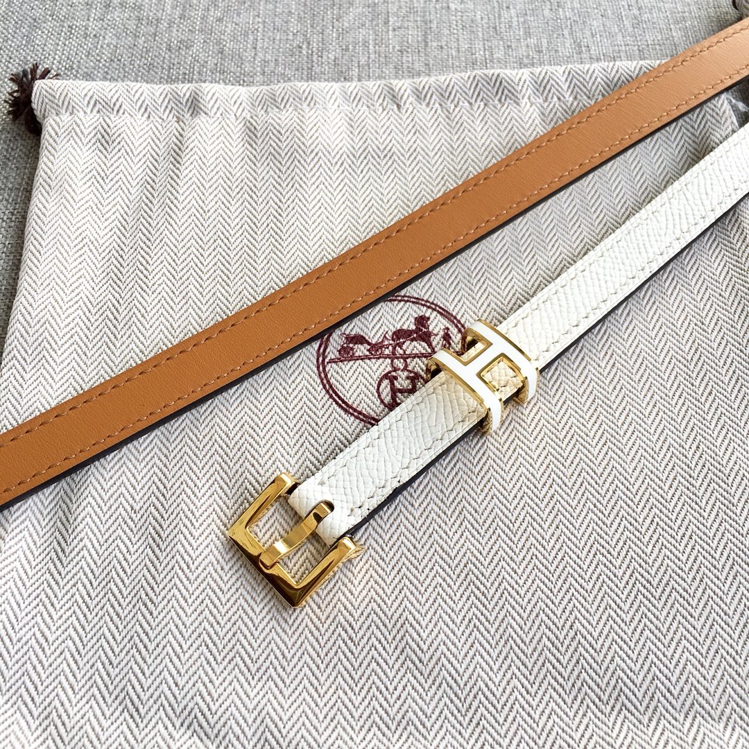 Hermes Women Leather Belt Width 1.5cm 002