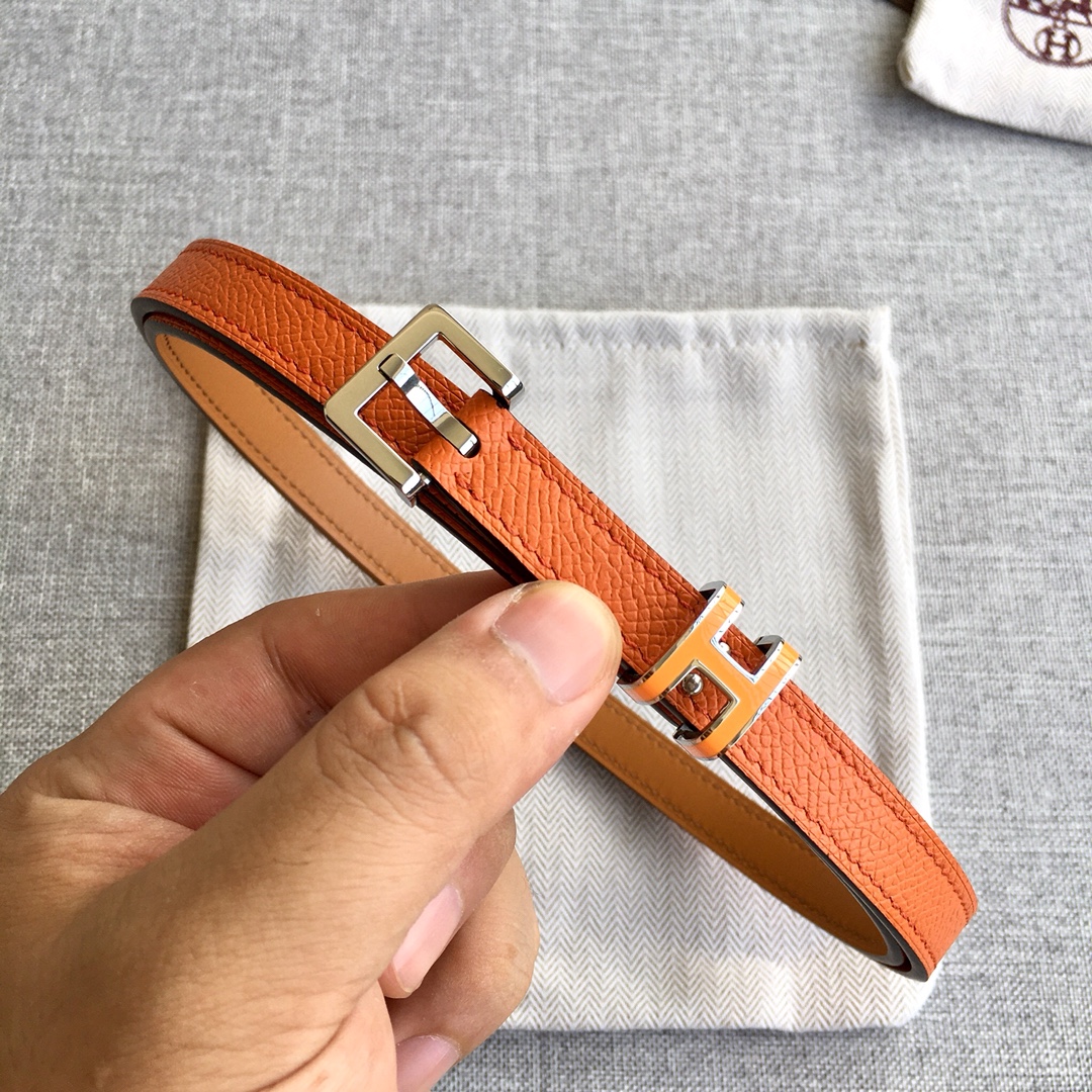 Hermes Women Leather Belt Width 1.5cm 008