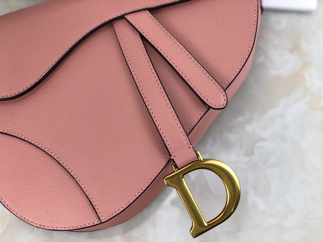 High Quality Dior Saddle Bag in Pink Calfskin