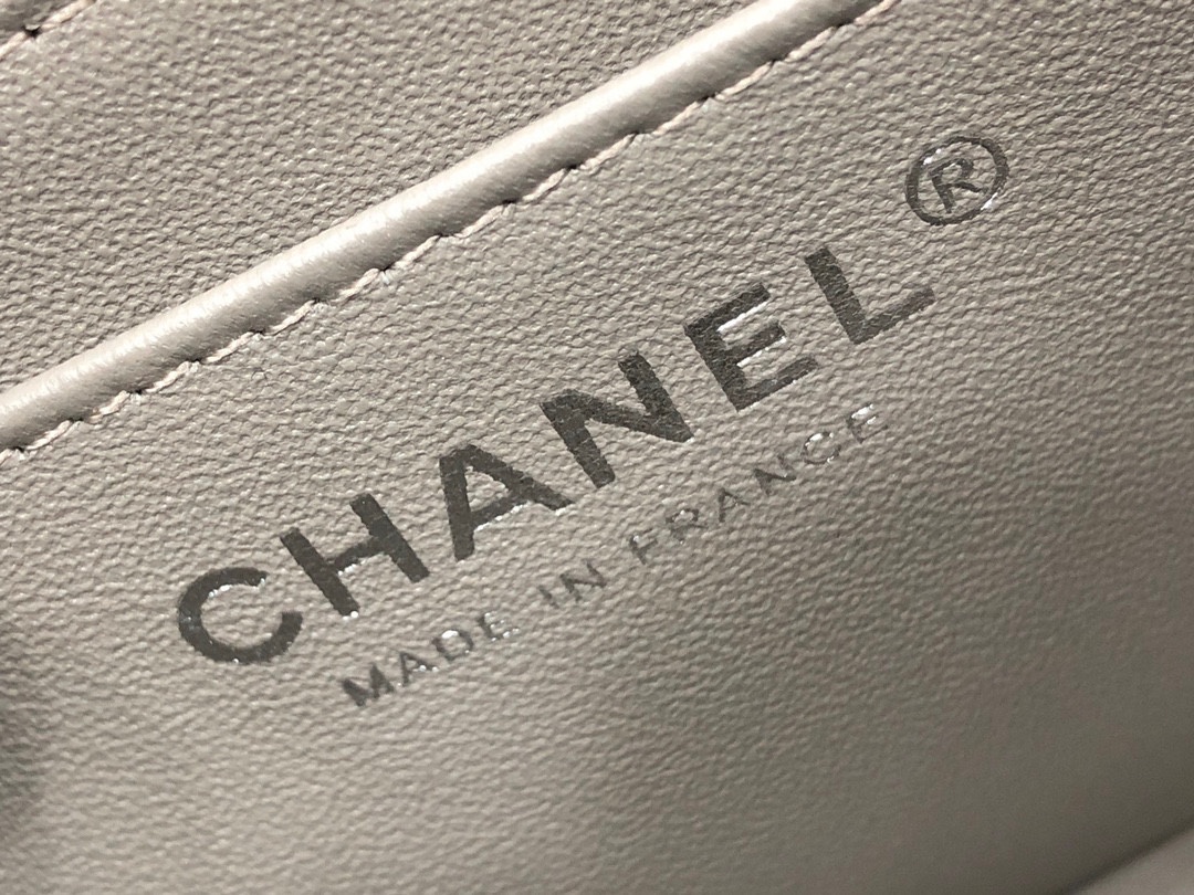 Hot Sale Chanel Classic Flap Sheepskin Small Shoulder Bag 17cm Best Gift Replica Khaki With Sliver