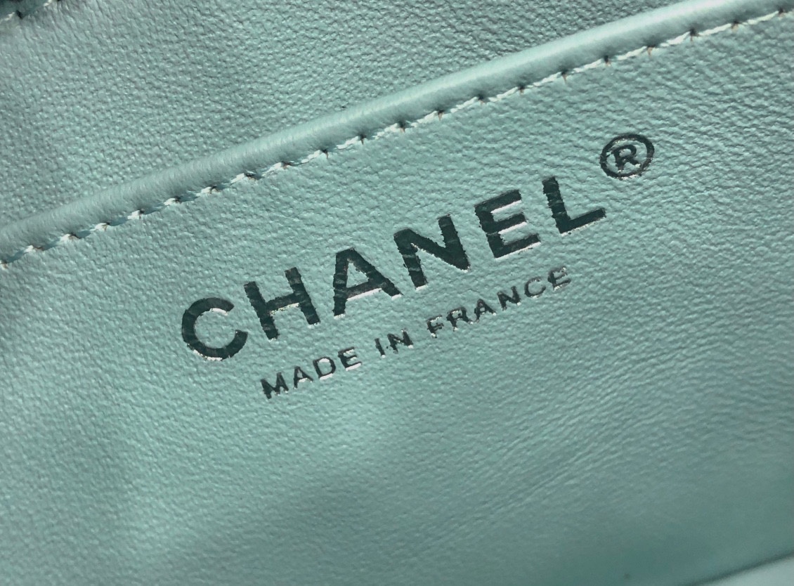 Hot Sale Chanel Classic Flap Sheepskin Small Shoulder Bag 17cm Best Gift Replica Light Green With Sliver