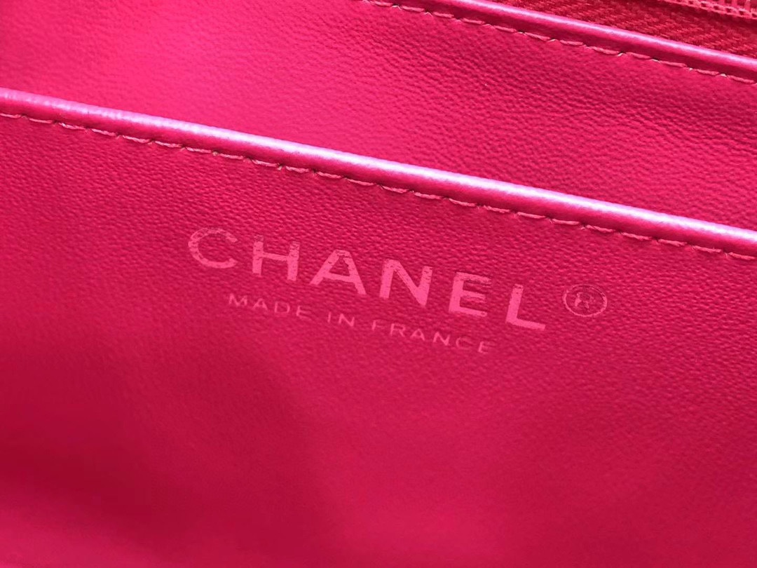 Hot Sale Chanel Classic Flap Sheepskin Small Shoulder Bag 17cm Best Gift Replica Rose With Sliver