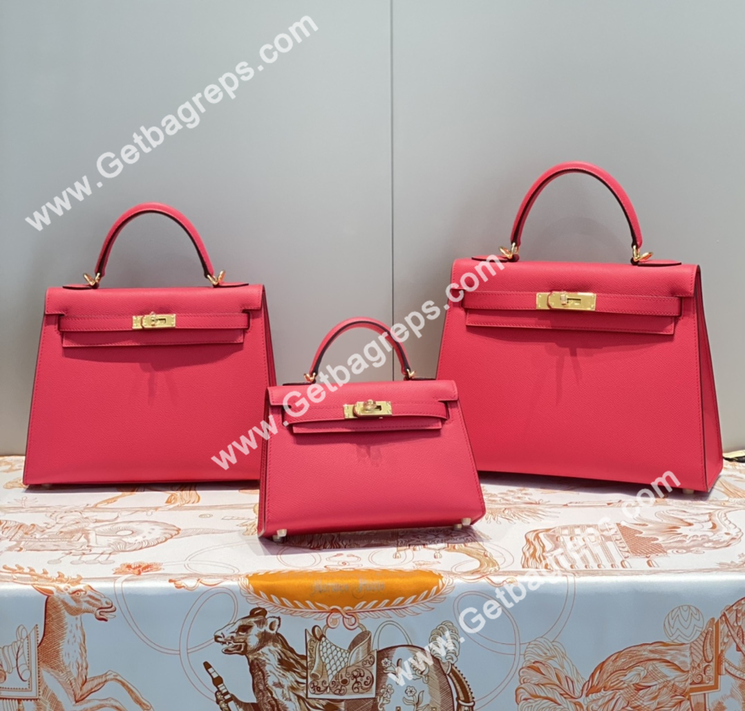 Kelly 19cm 25cm 28cm Epsom Ultimate Powder With Silver