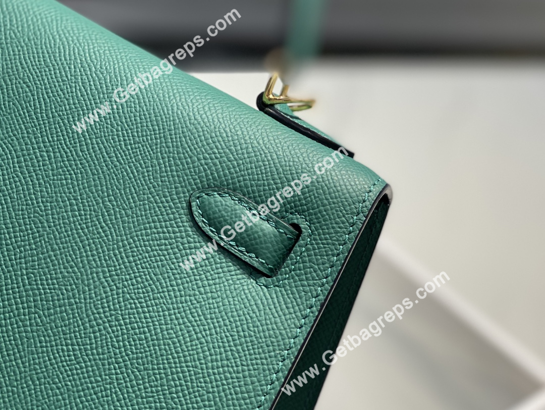 Kelly 25cm 28cm Epsom Emerald With Gold
