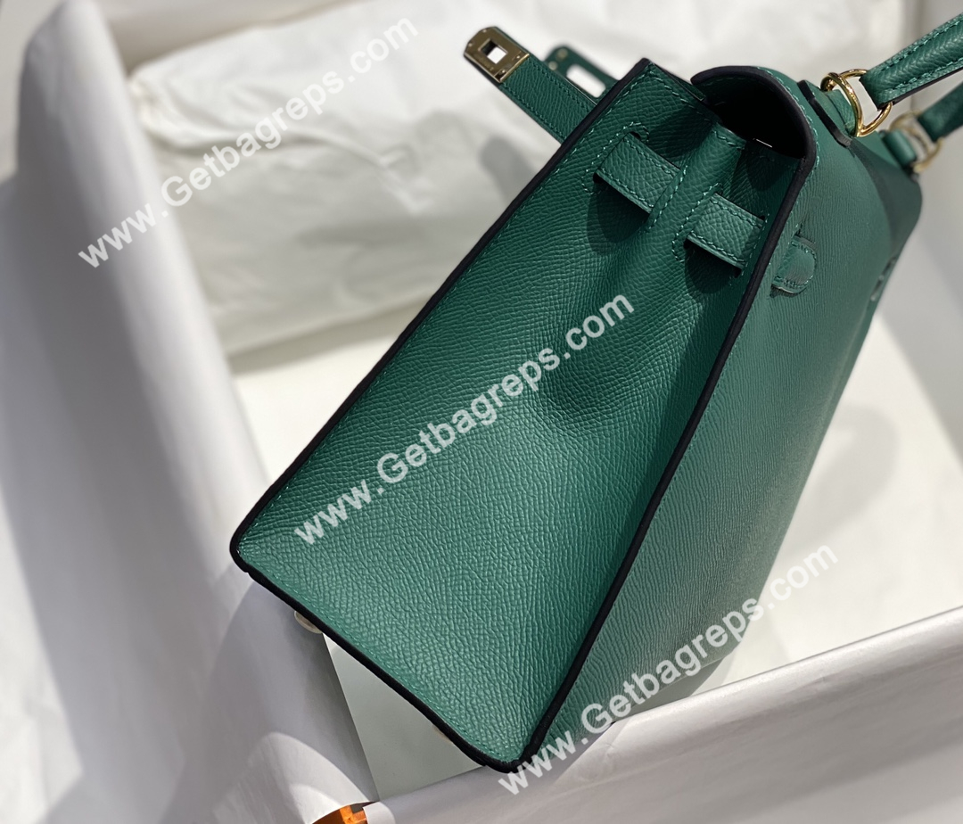 Kelly 25cm 28cm Epsom Emerald With Gold