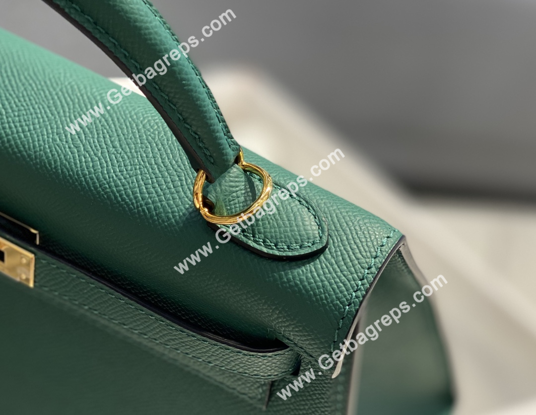 Kelly 25cm 28cm Epsom Emerald With Gold