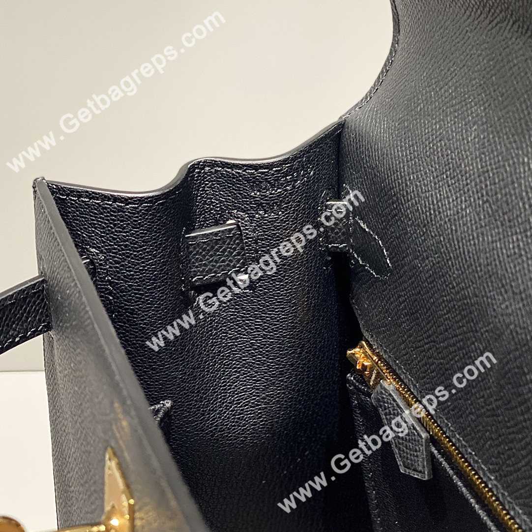 Kelly 28cm Epsom Black With Gold