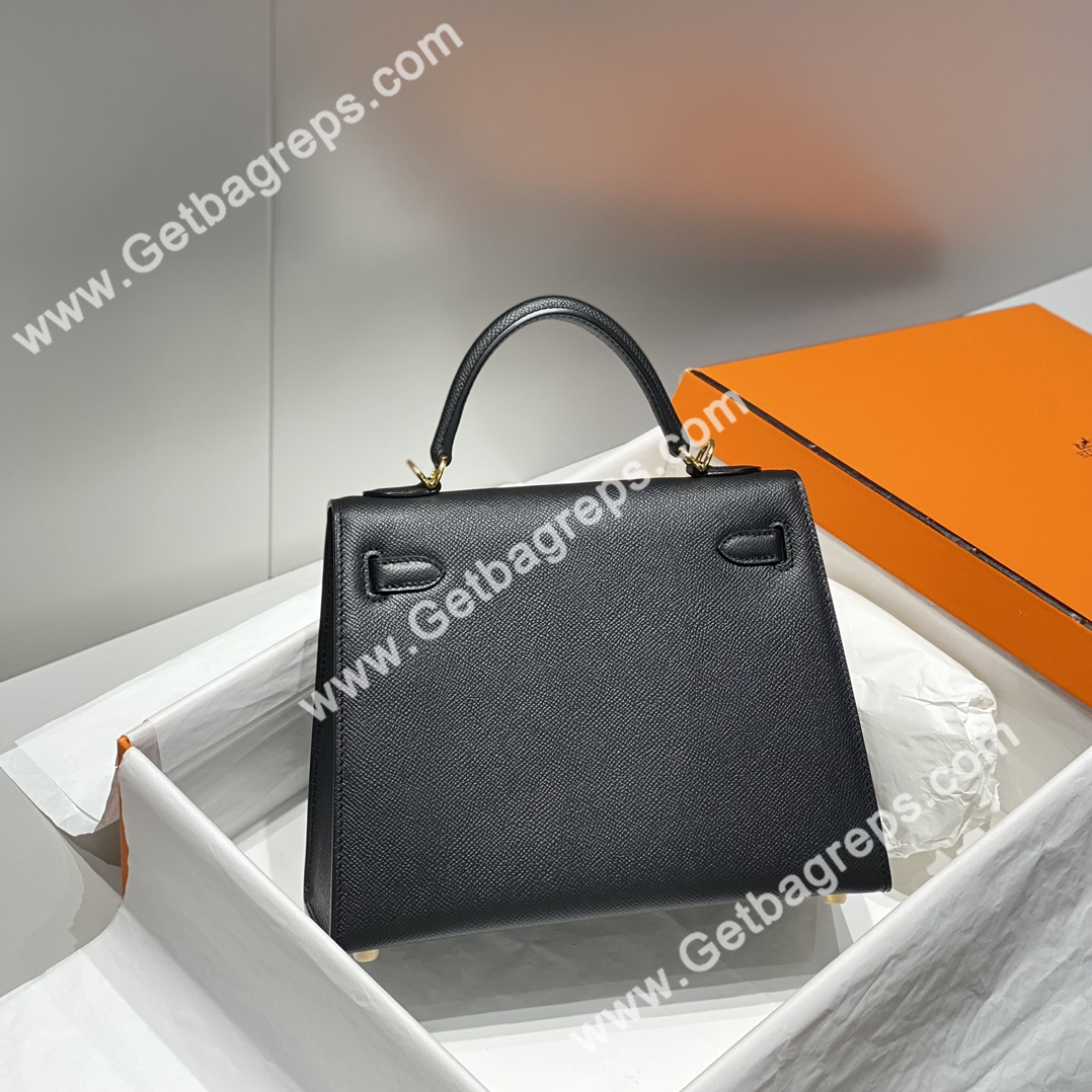Kelly 28cm Epsom Black With Gold