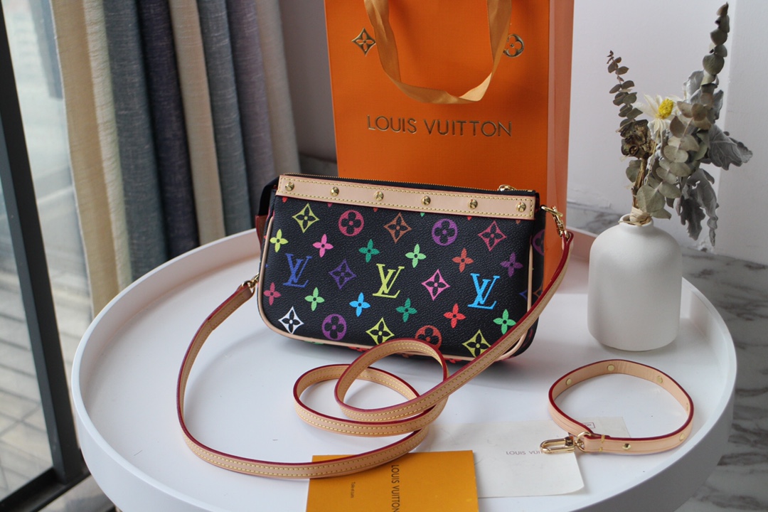 LOUIS VUITTON M92649 Monogram Multi Pochette Accessoires Hand Bag Pouch-1