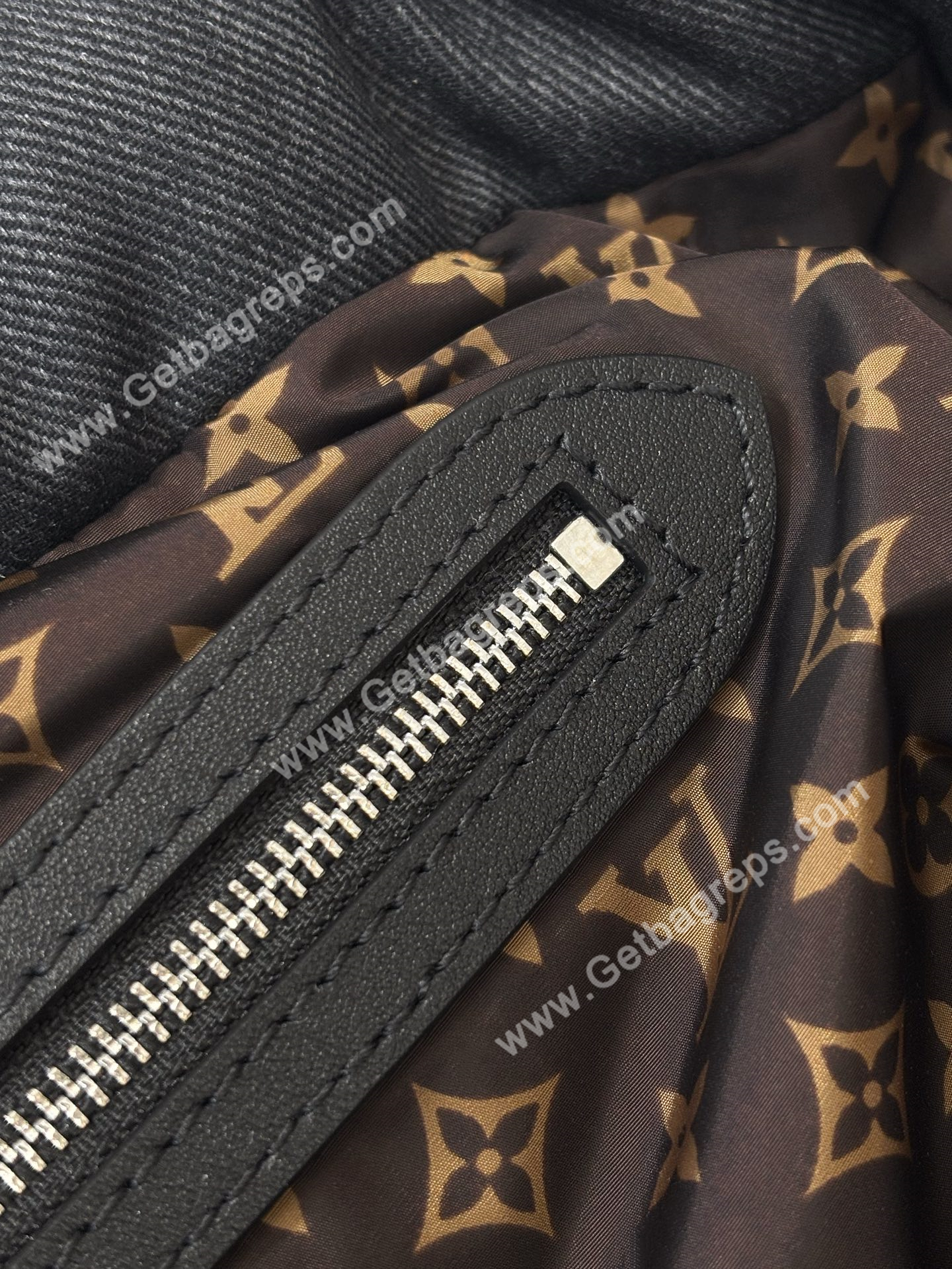 LV M26364 Neverfull Inside Out MM Black Jeans