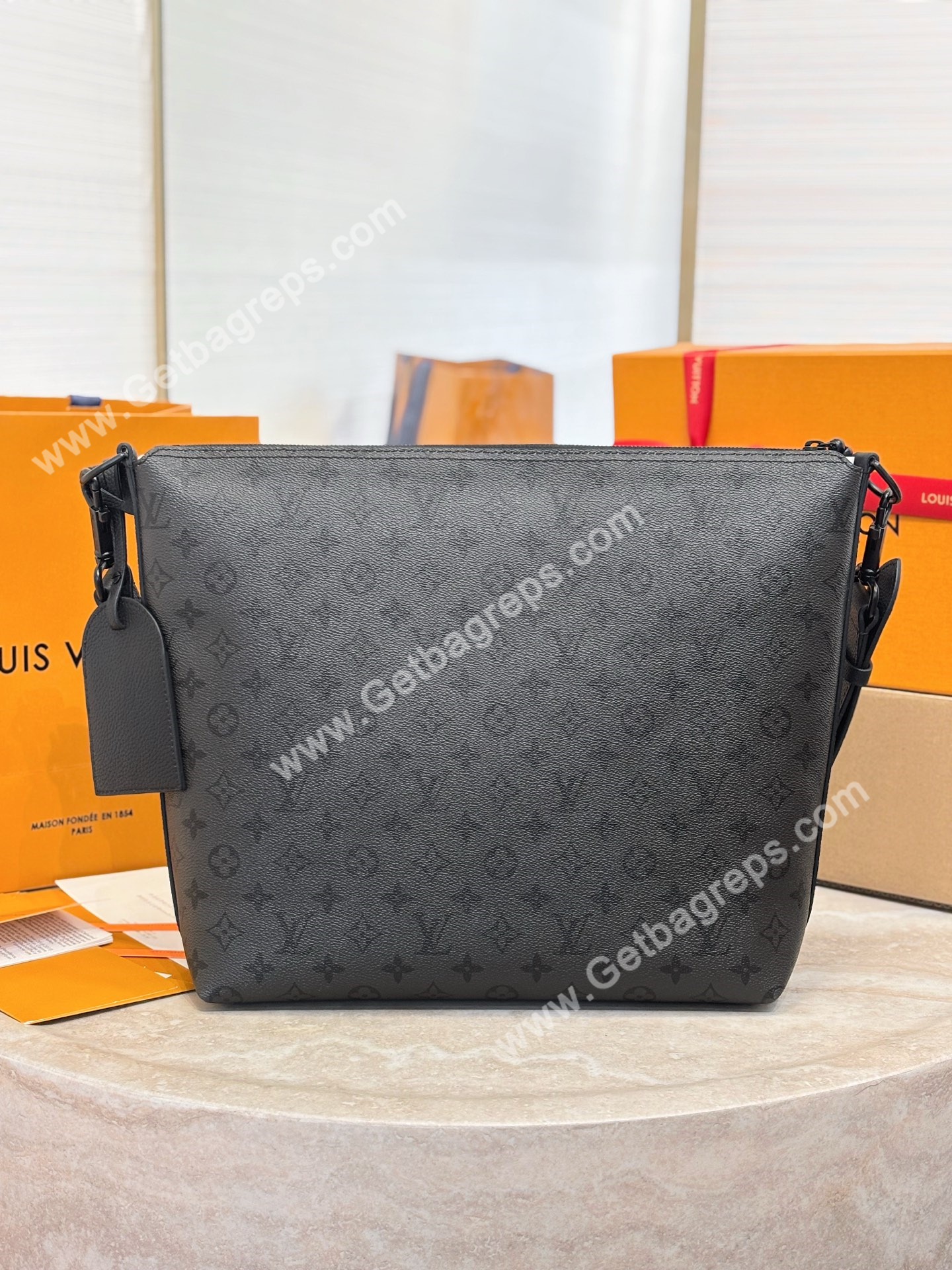 LV M27856 Vagabon Hobo Monogram Midnight