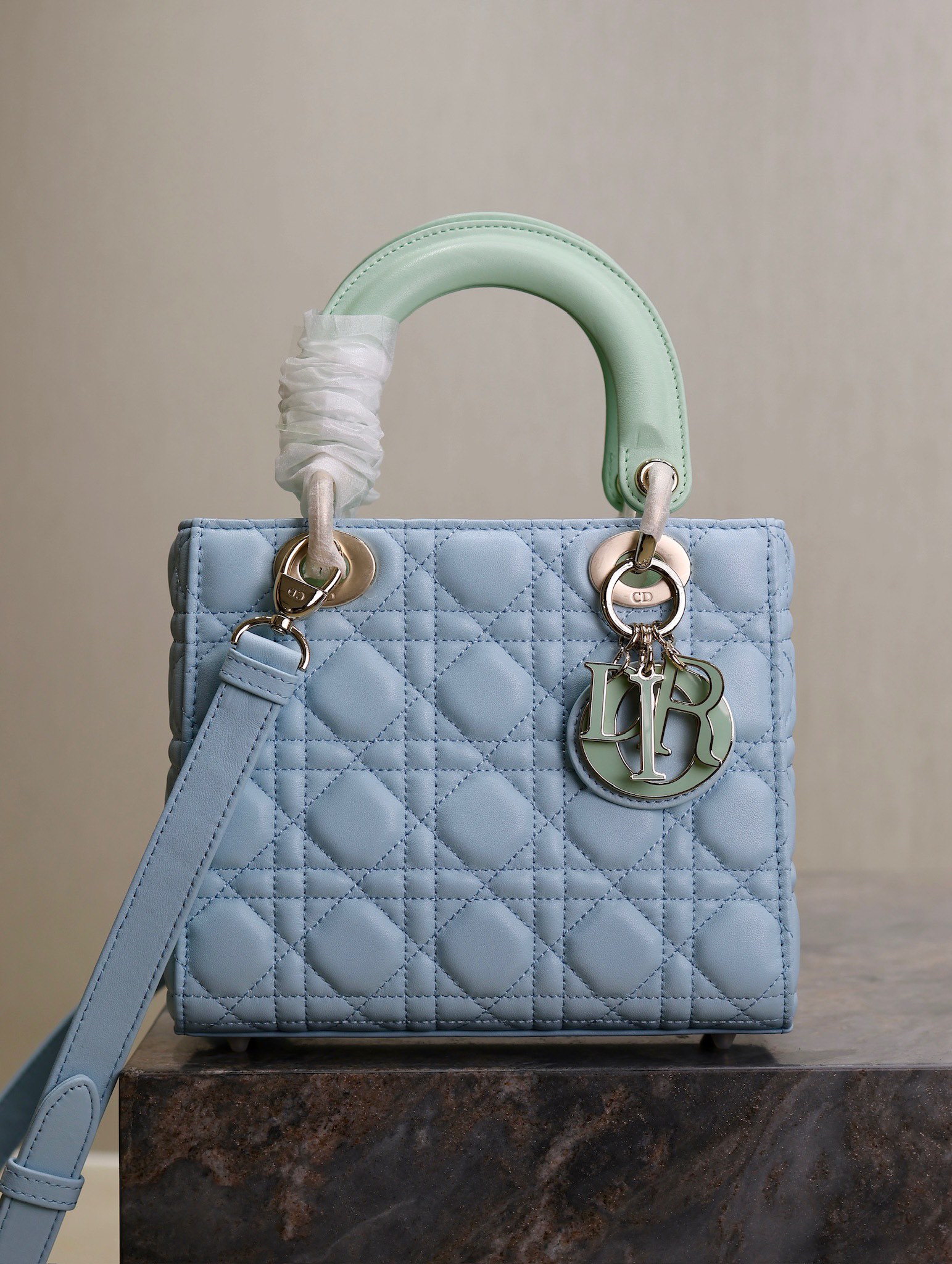 Lady Dior Blue and Light Green 4 Different size