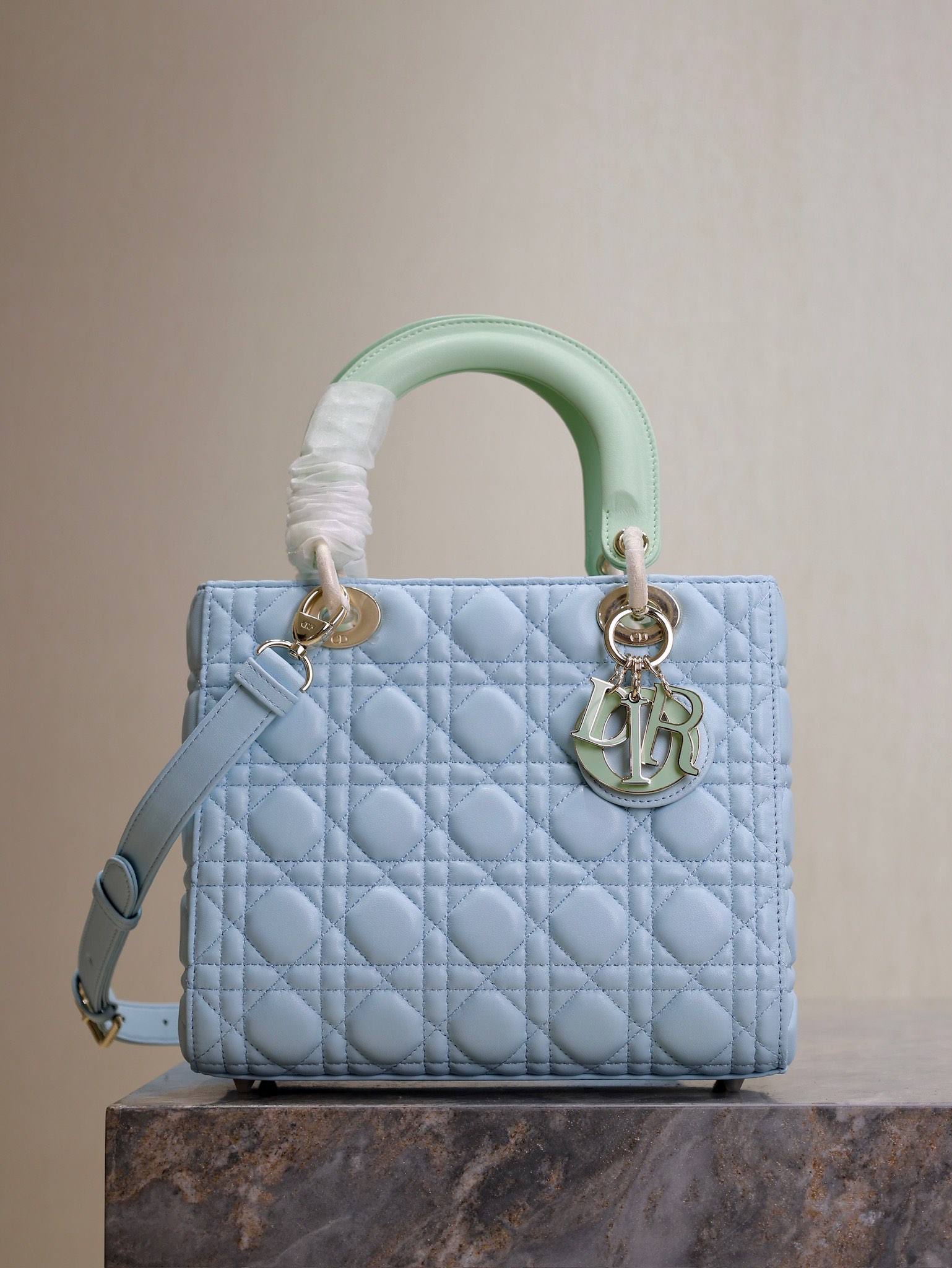 Lady Dior Blue and Light Green 4 Different size