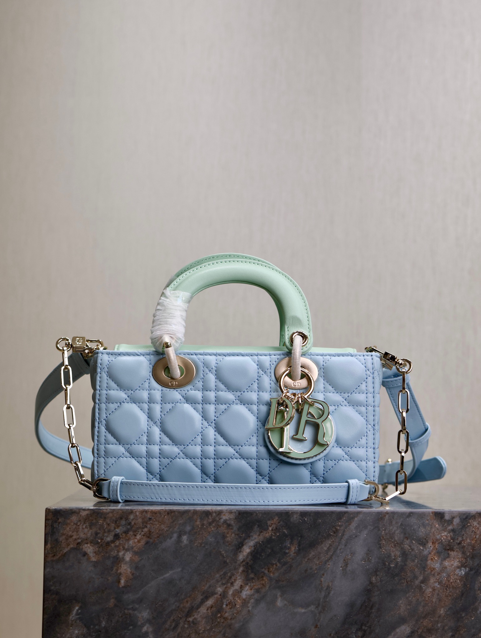 Lady Dior Blue and Light Green 4 Different size