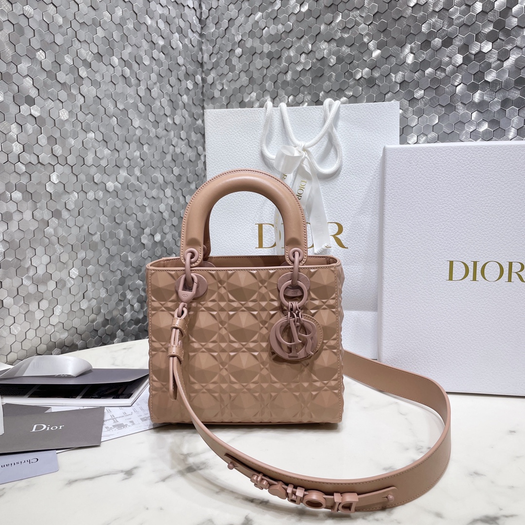 Lady Dior My ABCDior Bag Rose Cannage Calfskin with Diamond Motif