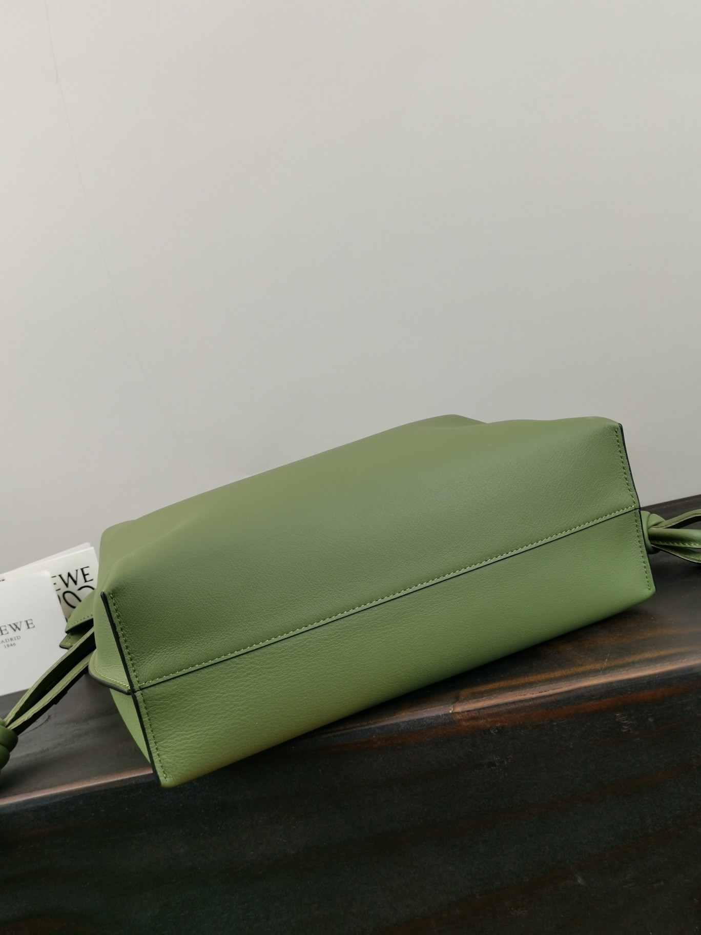 Loewe Large Flamenco Clutch in Nappa Calfskin Avocado