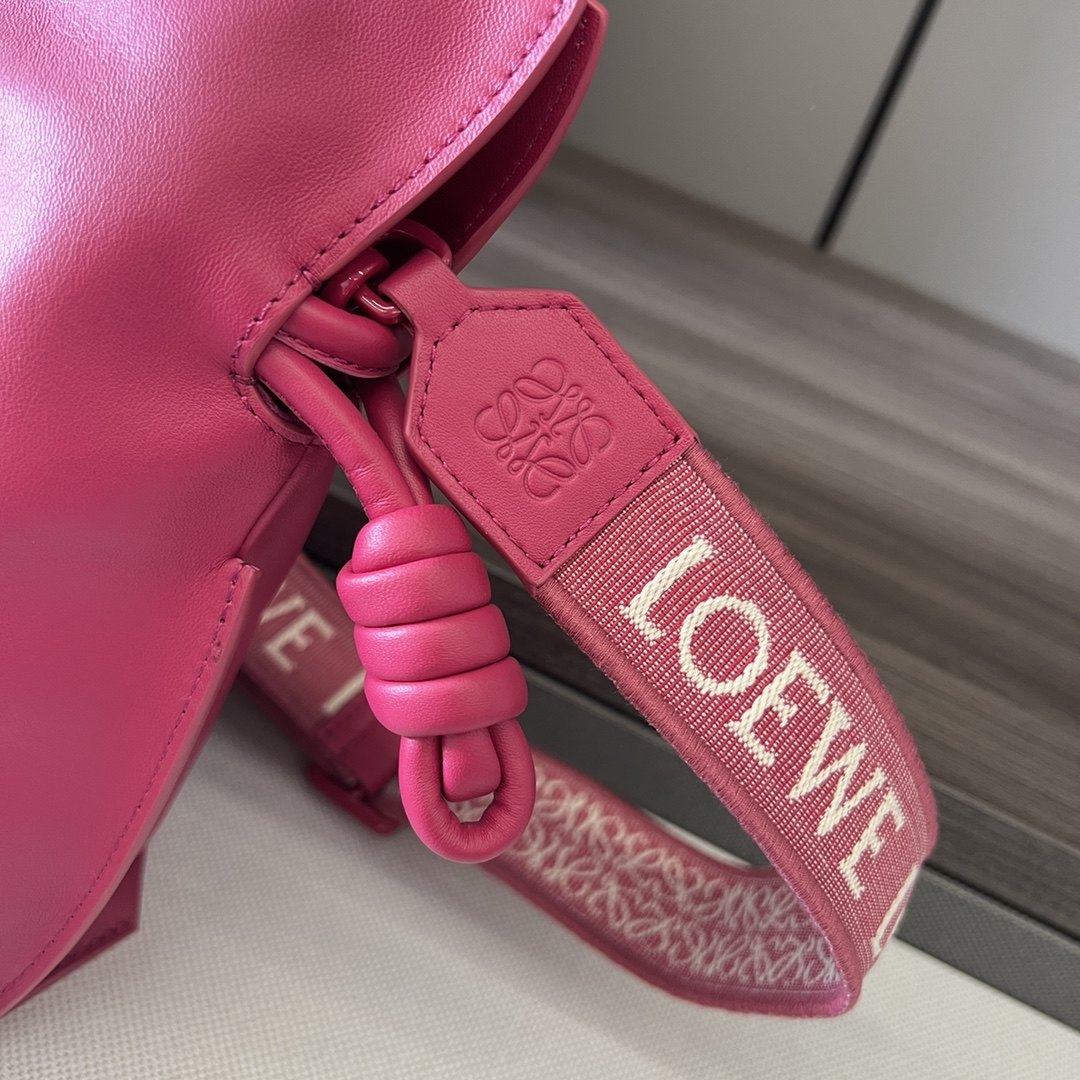 Loewe Large Flamenco Clutch in Nappa Calfskin Carmine glaze