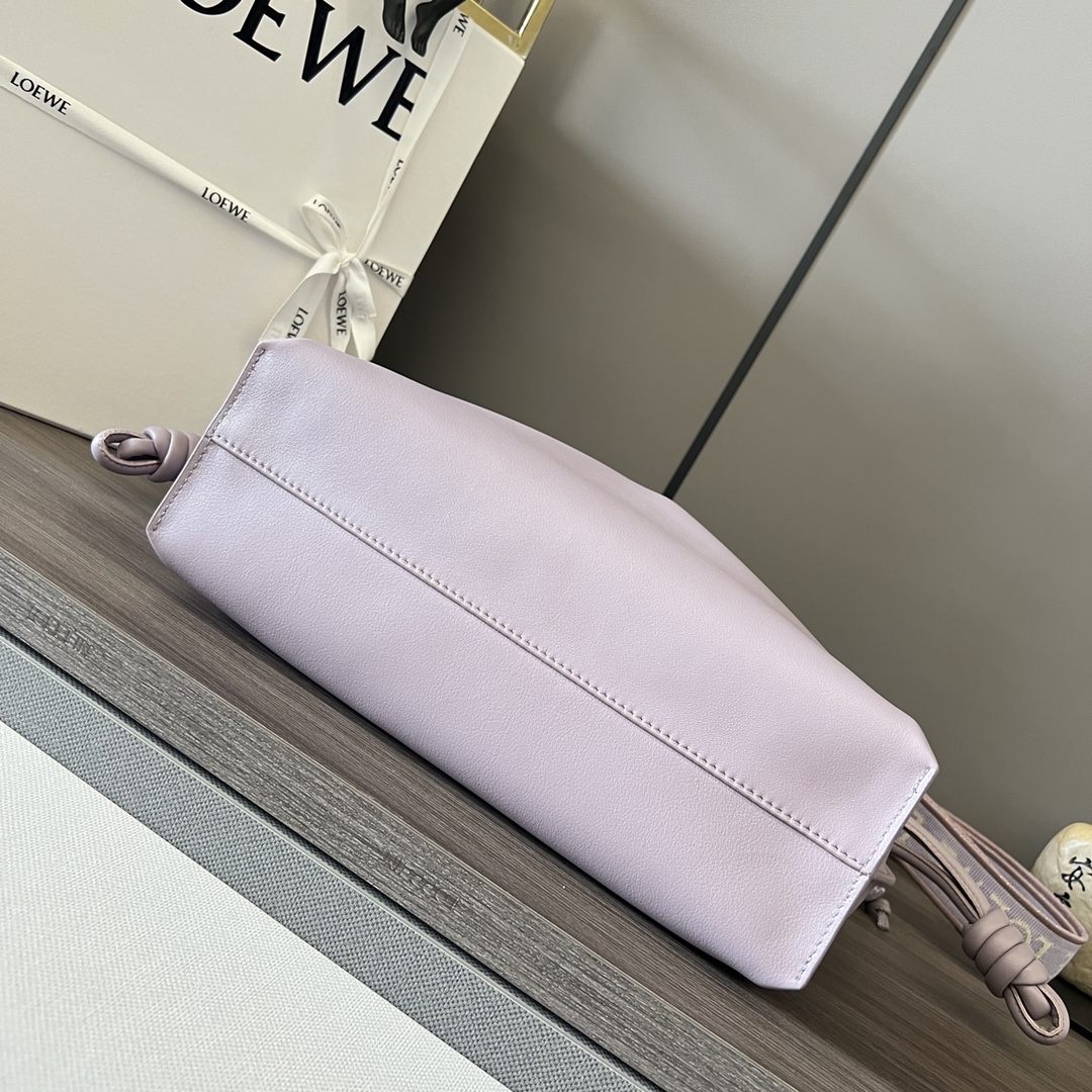 Loewe Large Flamenco Clutch in Nappa Calfskin Lavender Glaze