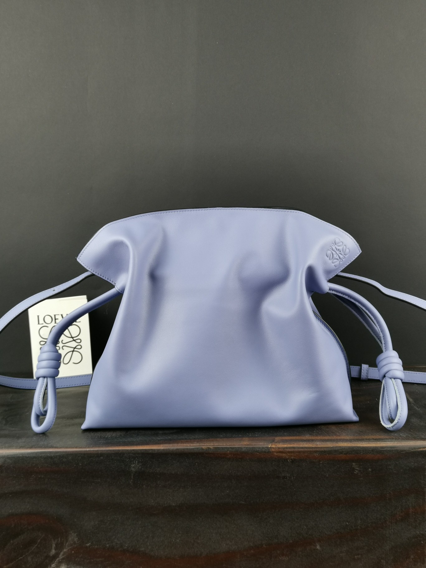 Loewe Large Flamenco Clutch in Nappa Calfskin Lavender