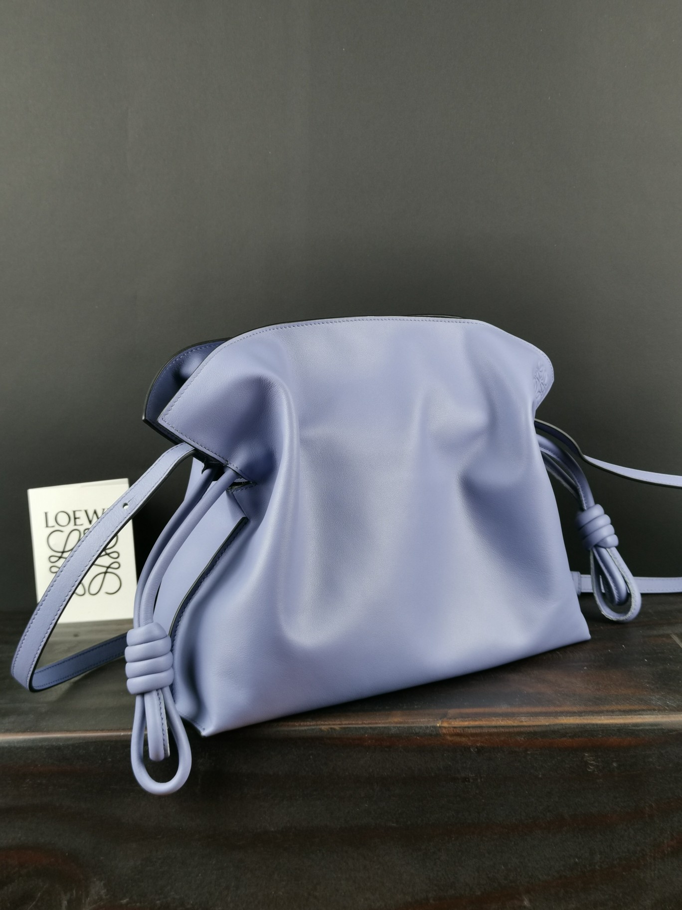 Loewe Large Flamenco Clutch in Nappa Calfskin Lavender