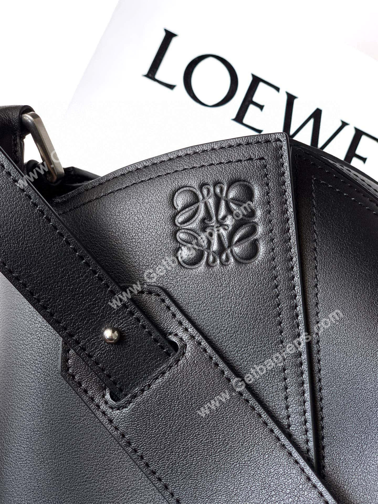Loewe Large Puzzle Biker Bag in Shiny Calfskin Black