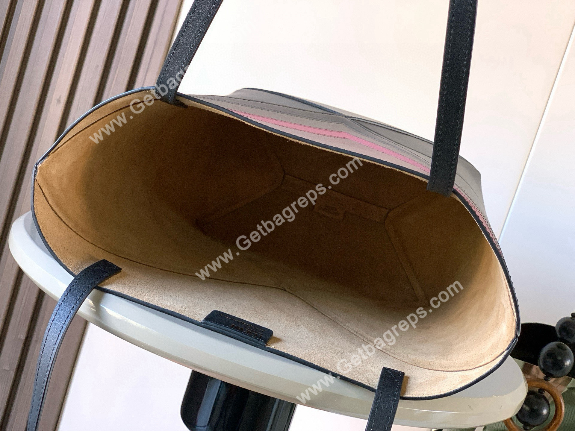 Loewe Medium Puzzle Fold Tote in Shiny Calfskin Black