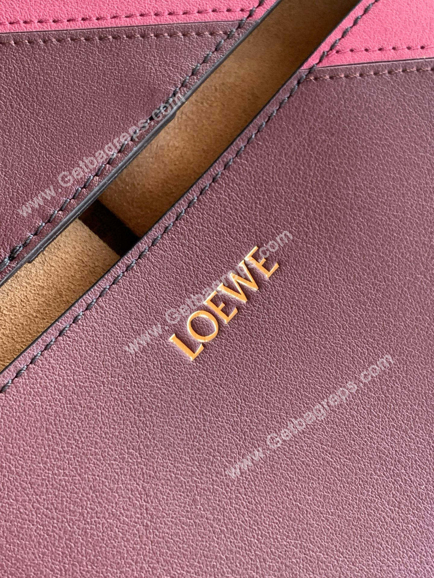 Loewe Medium Puzzle Fold Tote in Shiny Calfskin Black