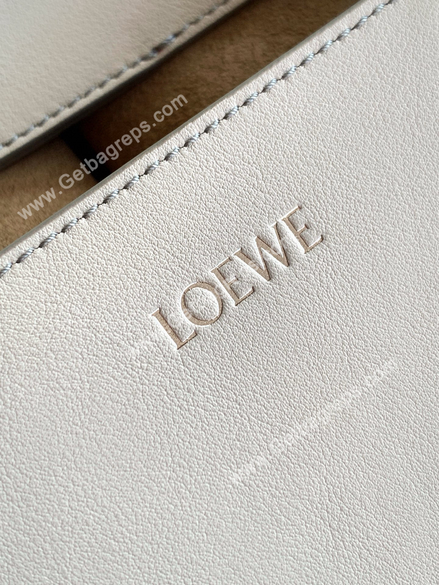 Loewe Medium Puzzle Fold Tote in Shiny Calfskin Gray
