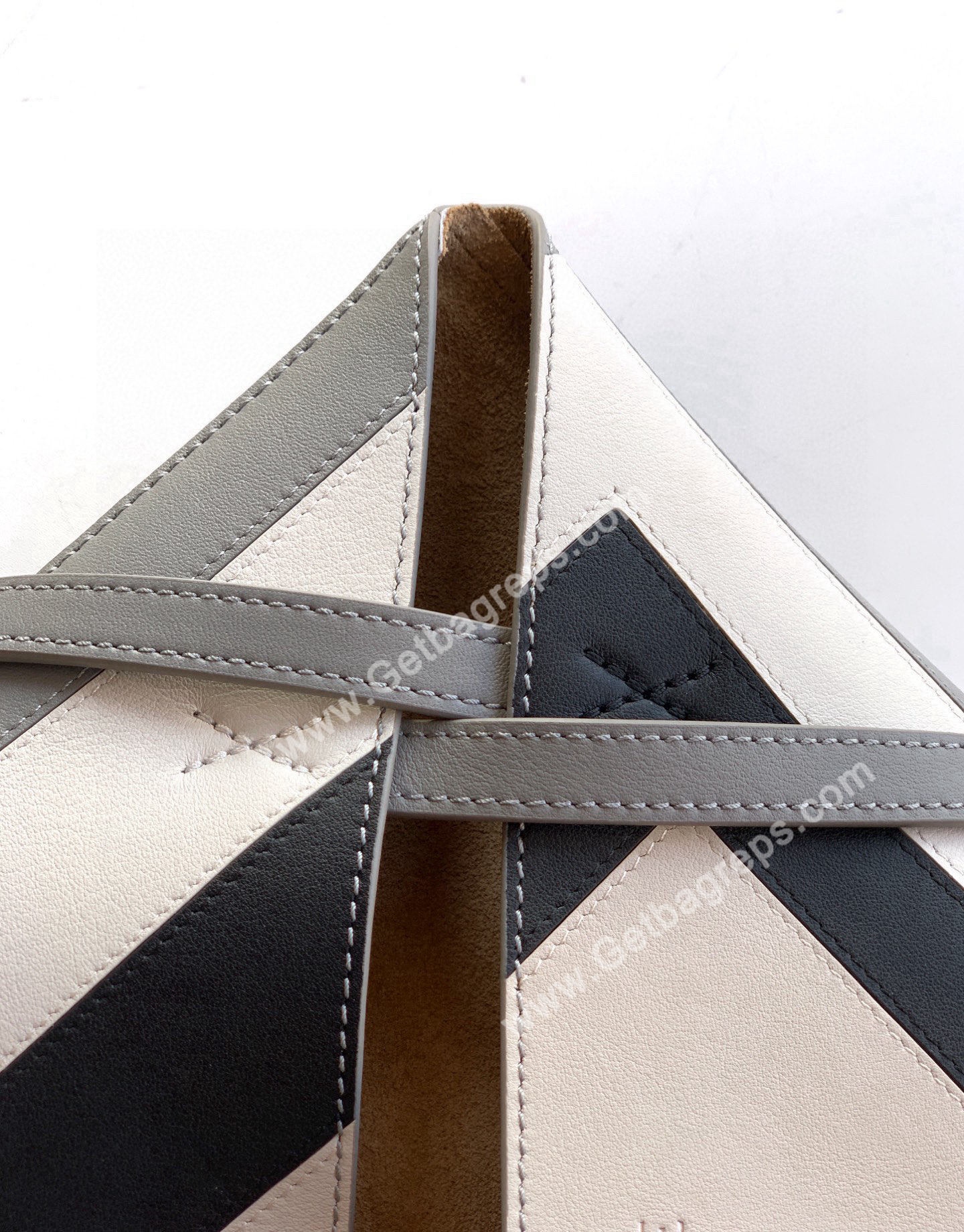 Loewe Medium Puzzle Fold Tote in Shiny Calfskin Gray