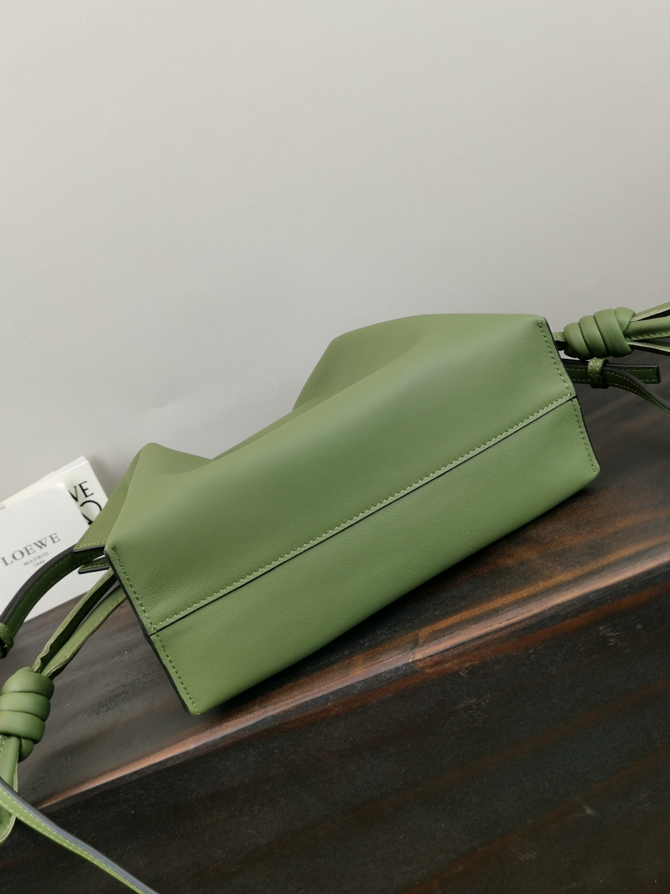 Loewe Mini  Flamenco clutch in Nappa Calfskin Avocado