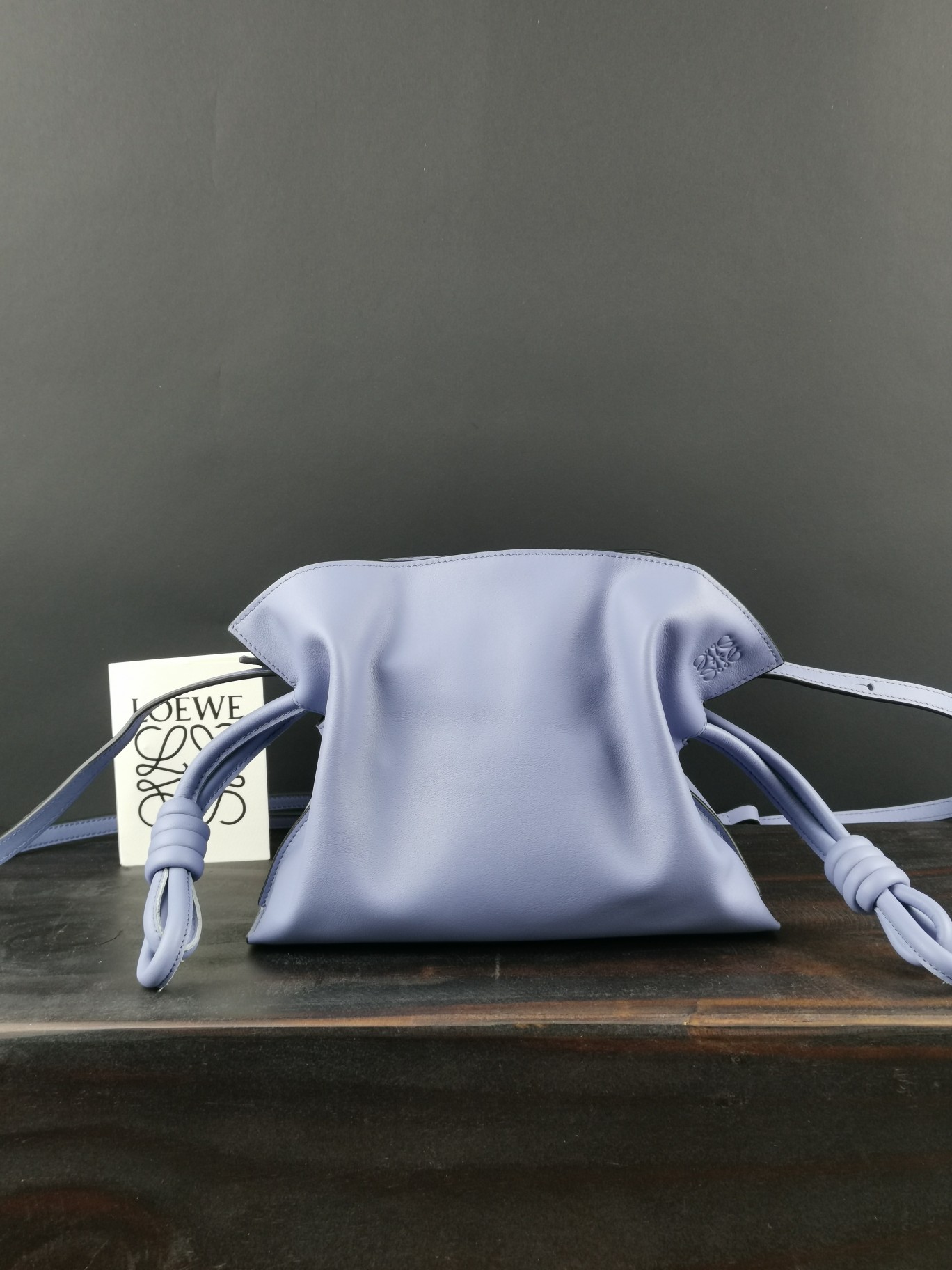 Loewe Mini  Flamenco clutch in Nappa Calfskin Blue