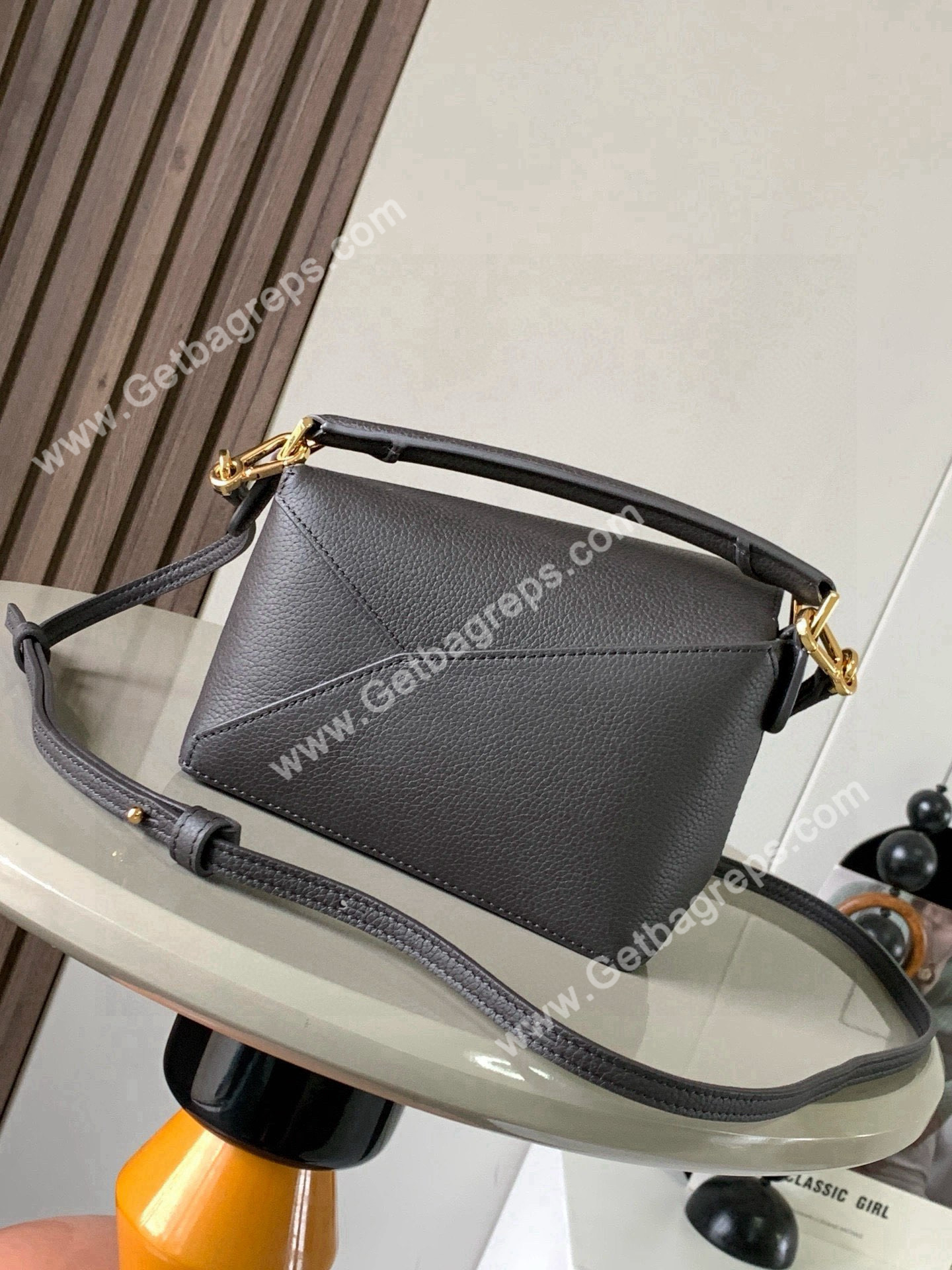 Loewe Mini Puzzle Edge Bag in Soft Grained Calfskin-001