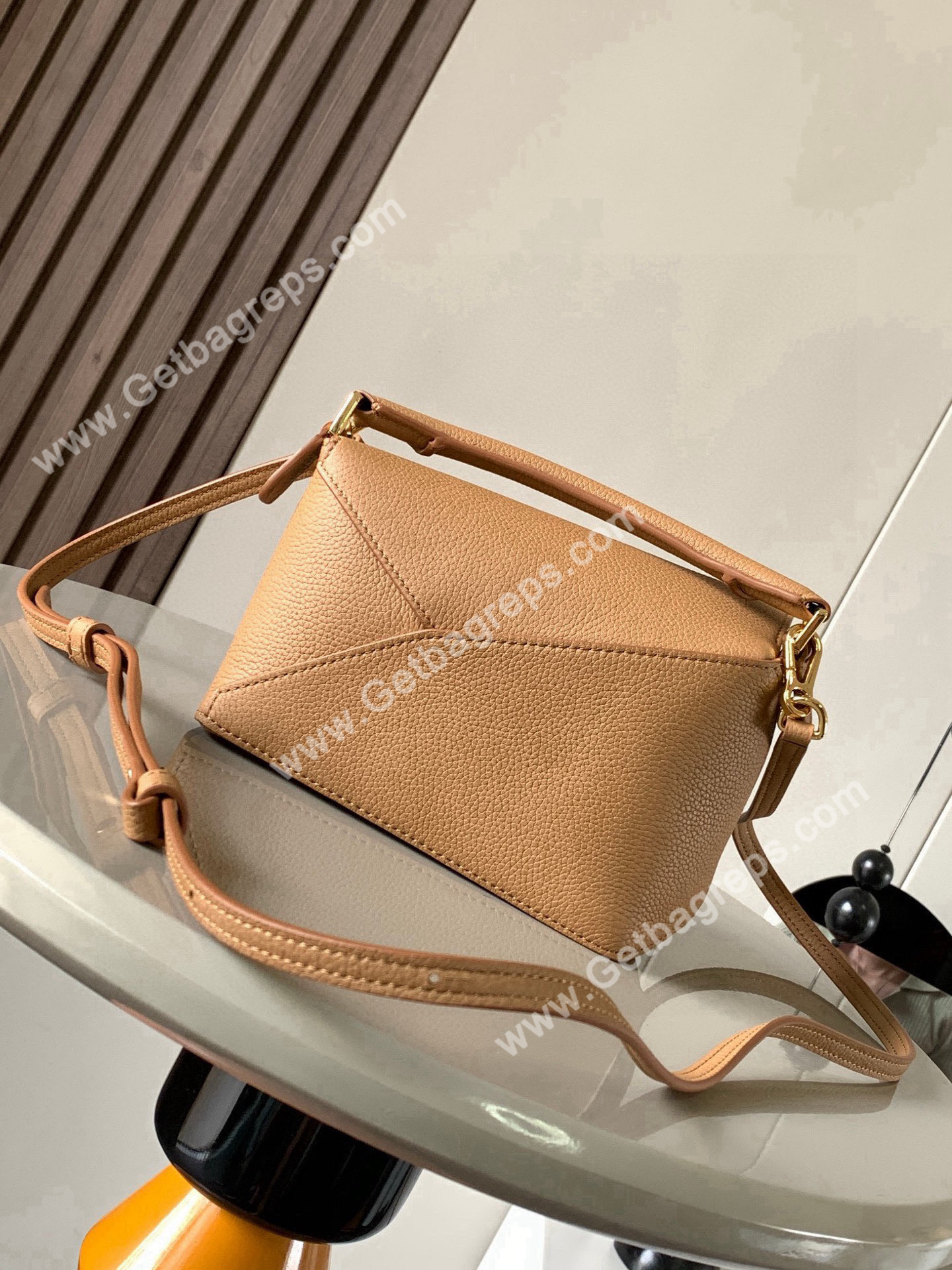Loewe Mini Puzzle Edge Bag in Soft Grained Calfskin-002