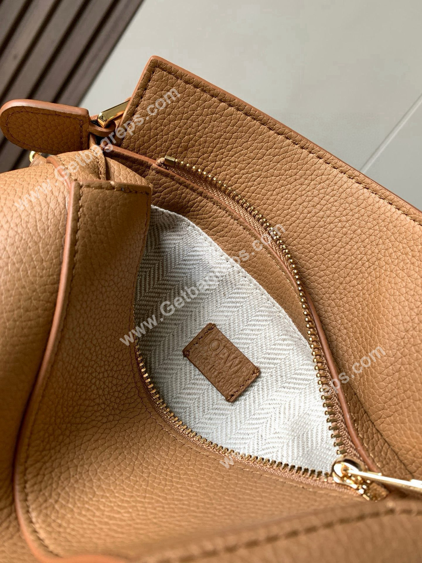 Loewe Mini Puzzle Edge Bag in Soft Grained Calfskin-002