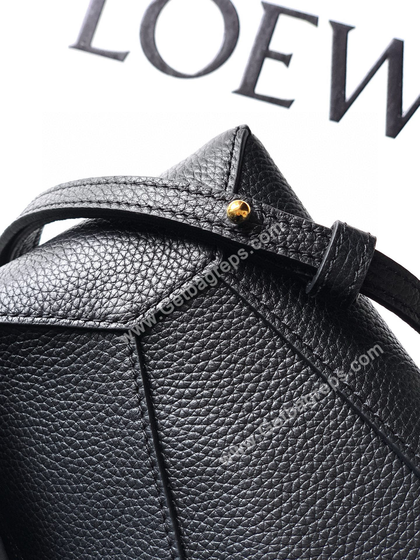 Loewe Mini Puzzle Edge Bag in Soft Grained Calfskin-003